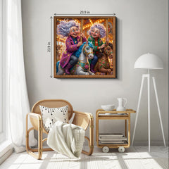 Grandmas' Carousel Trip Jigsaw Puzzle 1000 Pieces