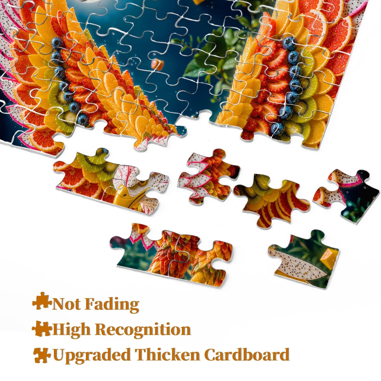 Fresh Fruit Sculpture Eagle Jigsaw Puzzle 1000 Pieces