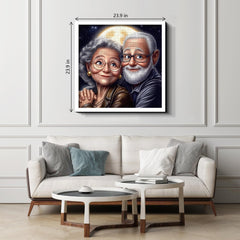 Silver Hair Embrace Jigsaw Puzzle 1000 Pieces