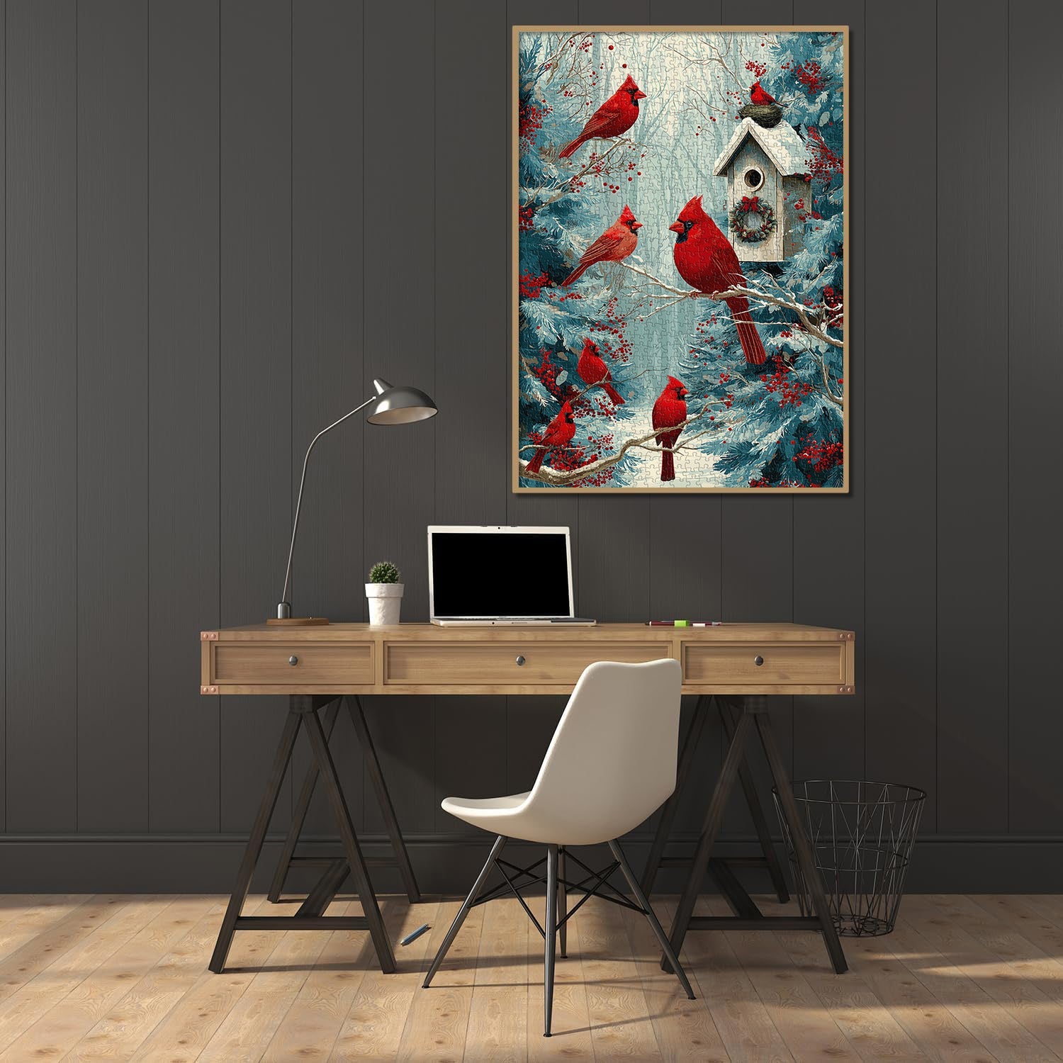 Cardinals in Winter Jigsaw Puzzle 1000 Piece