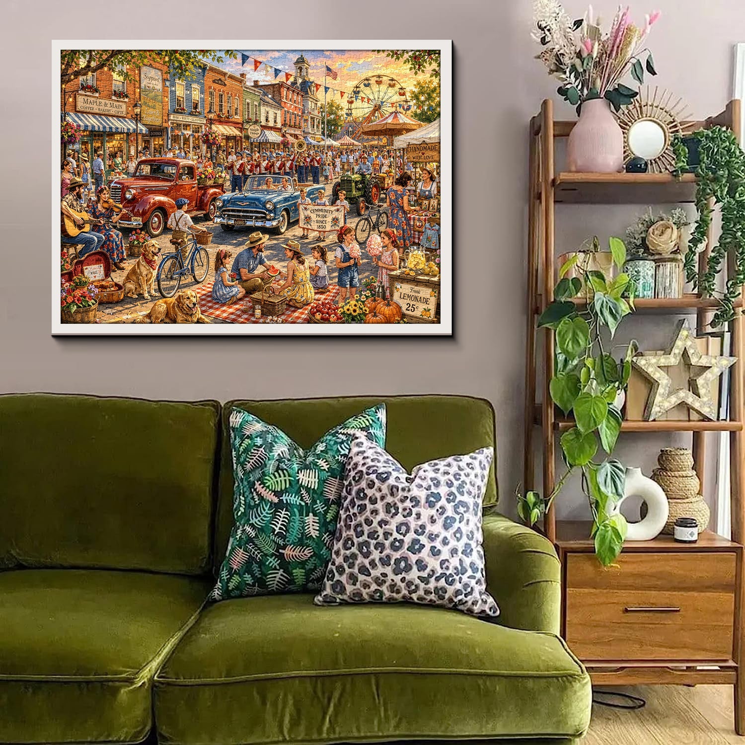 Vintage Main Street Festival Jigsaw Puzzle 1000 Piece