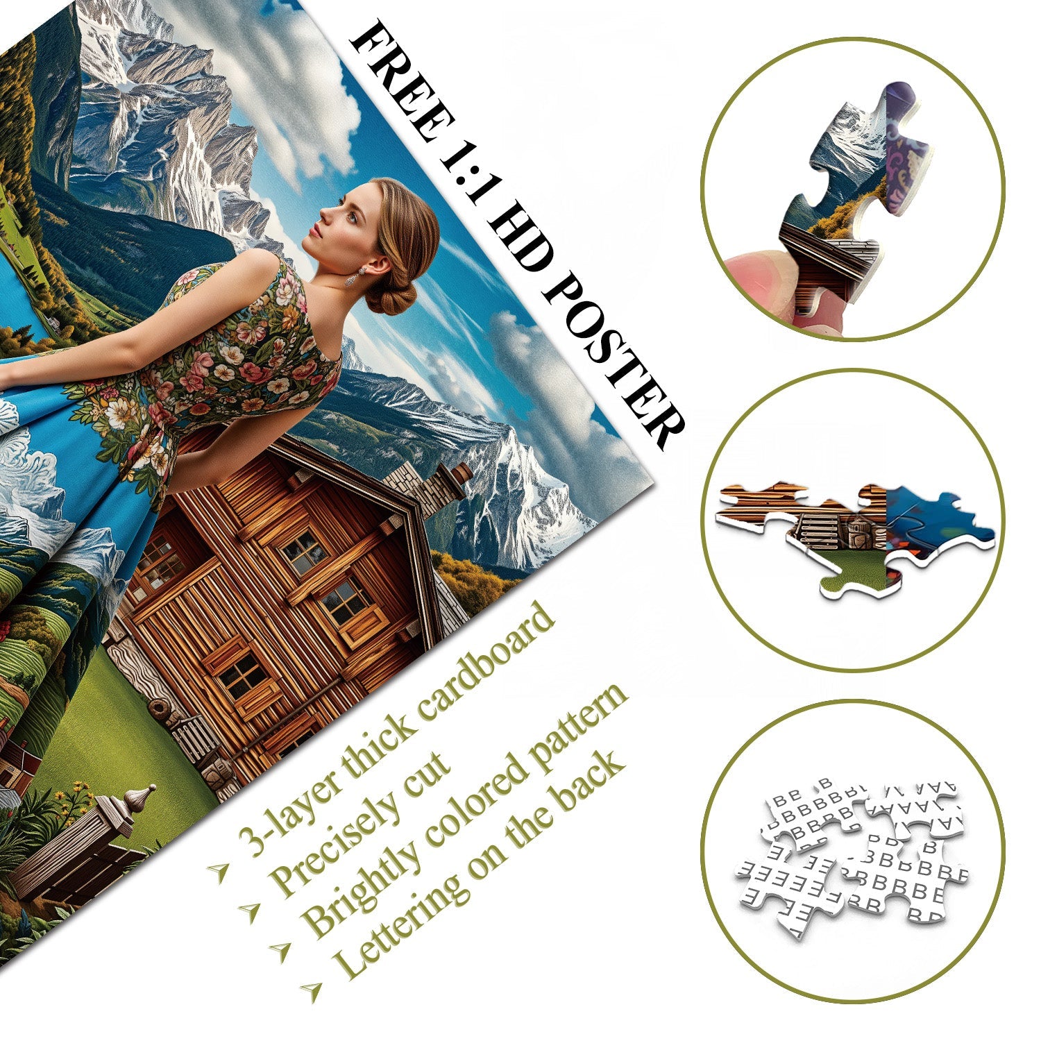 Scenic Lady Jigsaw Puzzle 1000 Pieces