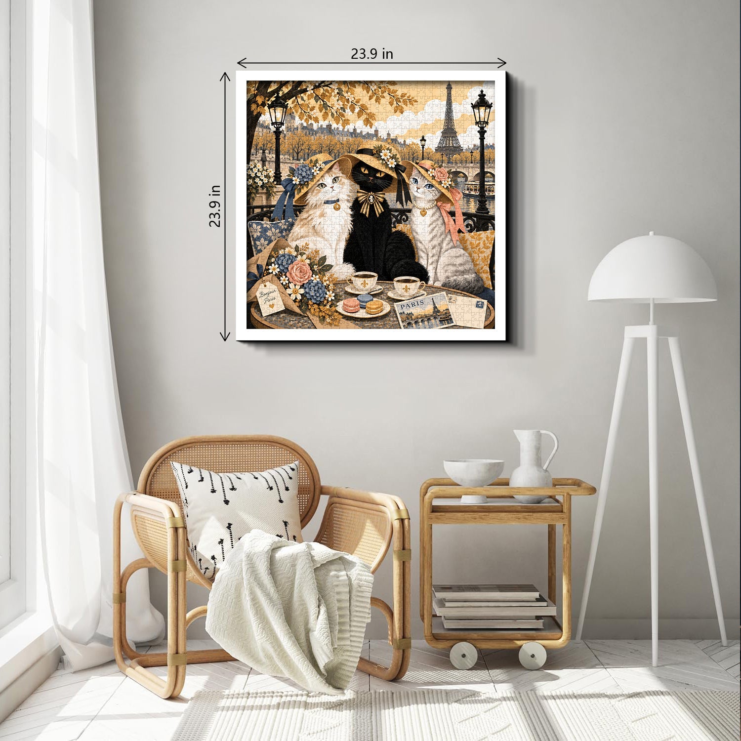 Paris Cats Tea Time Jigsaw Puzzle 1000 Pieces