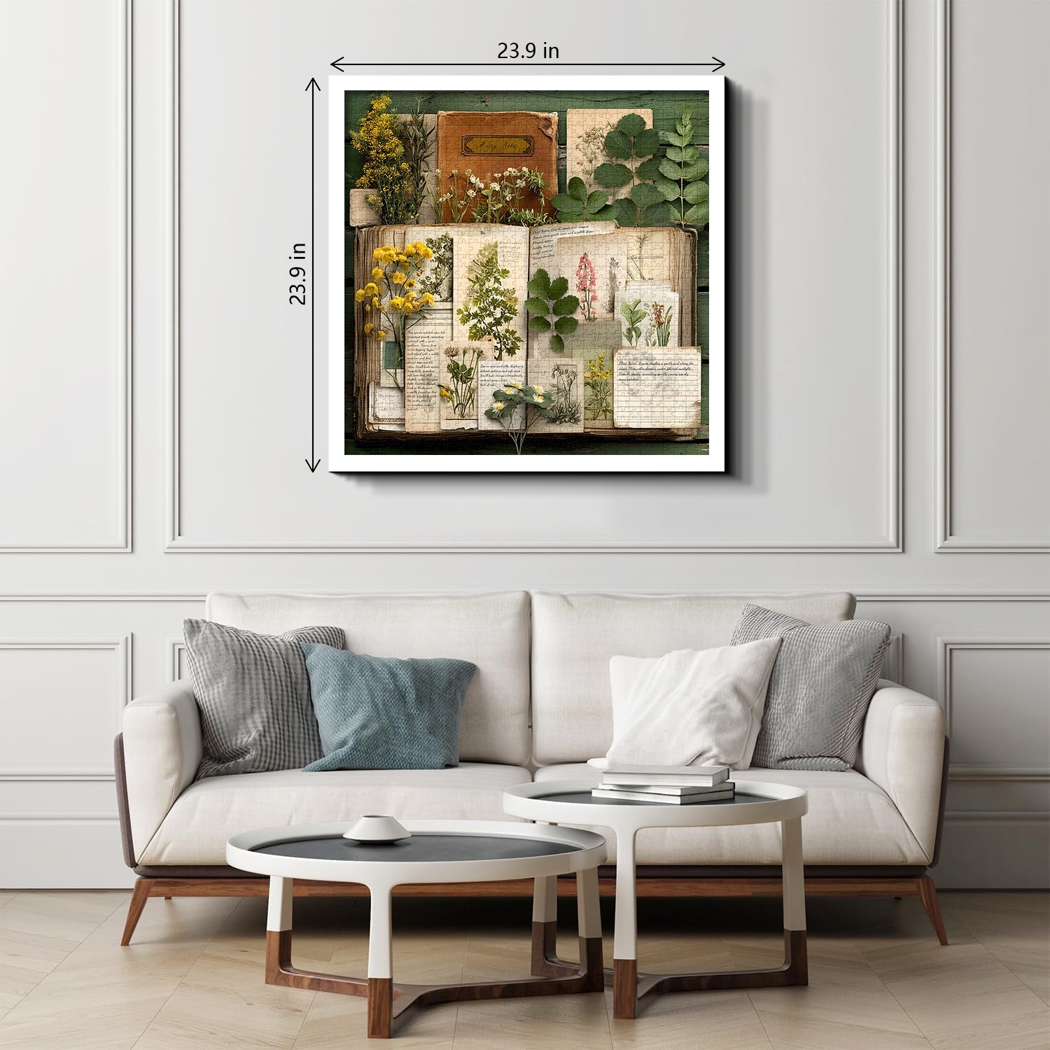 Vintage Botanical Diary Jigsaw Puzzle 1000 Pieces