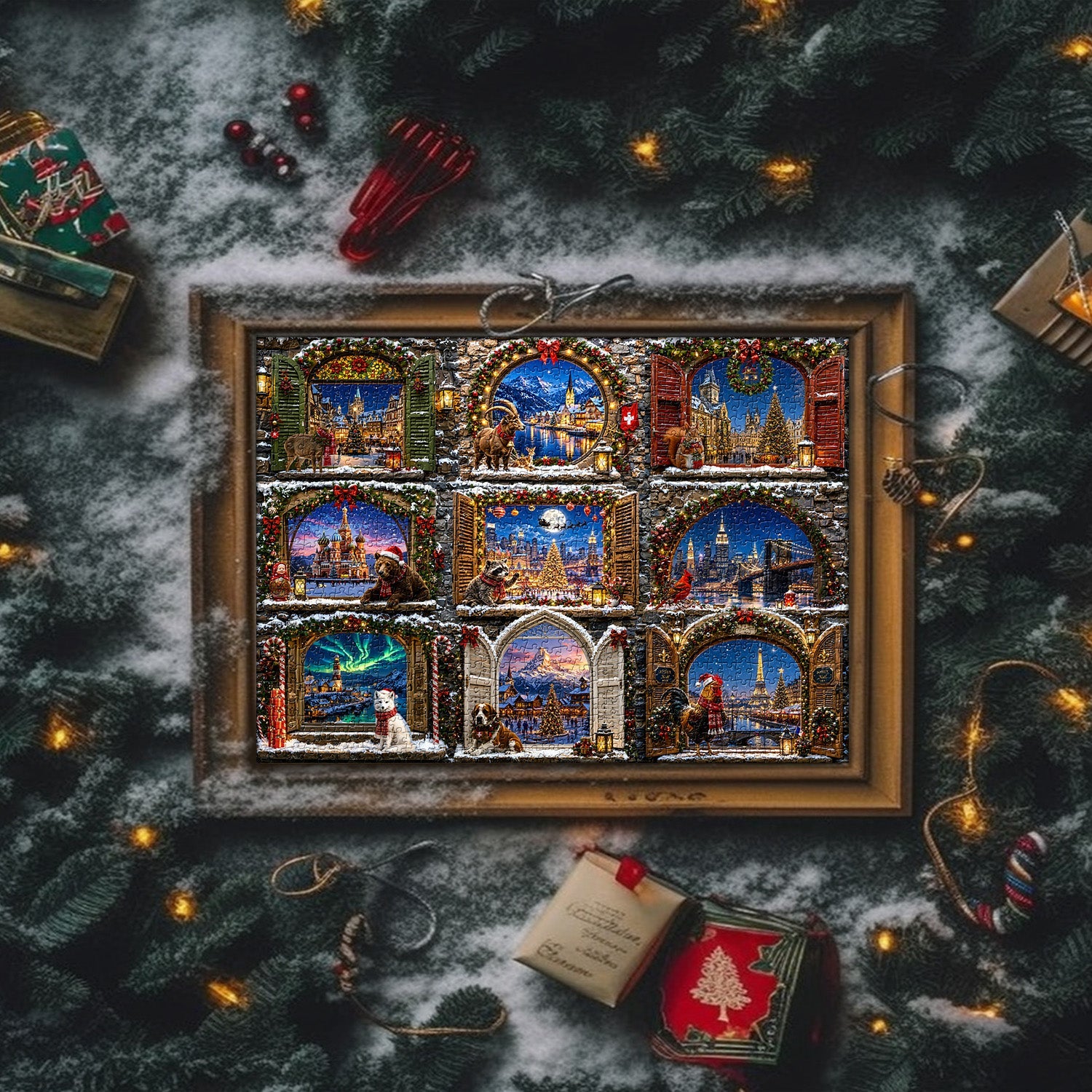 Christmas Windows Jigsaw Puzzle 1000 Piece