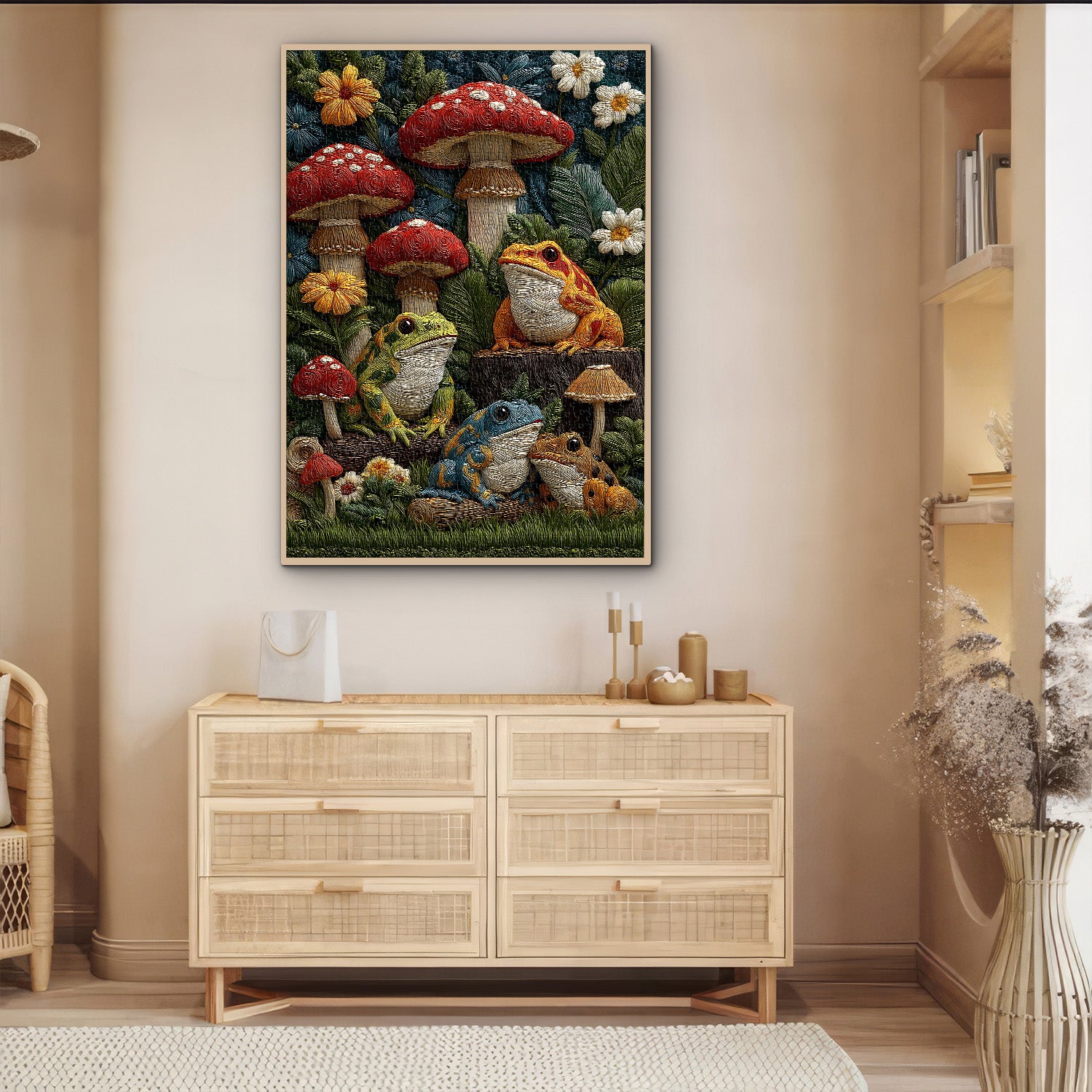 Fabric Frogs Jigsaw Puzzle 1000 Piece