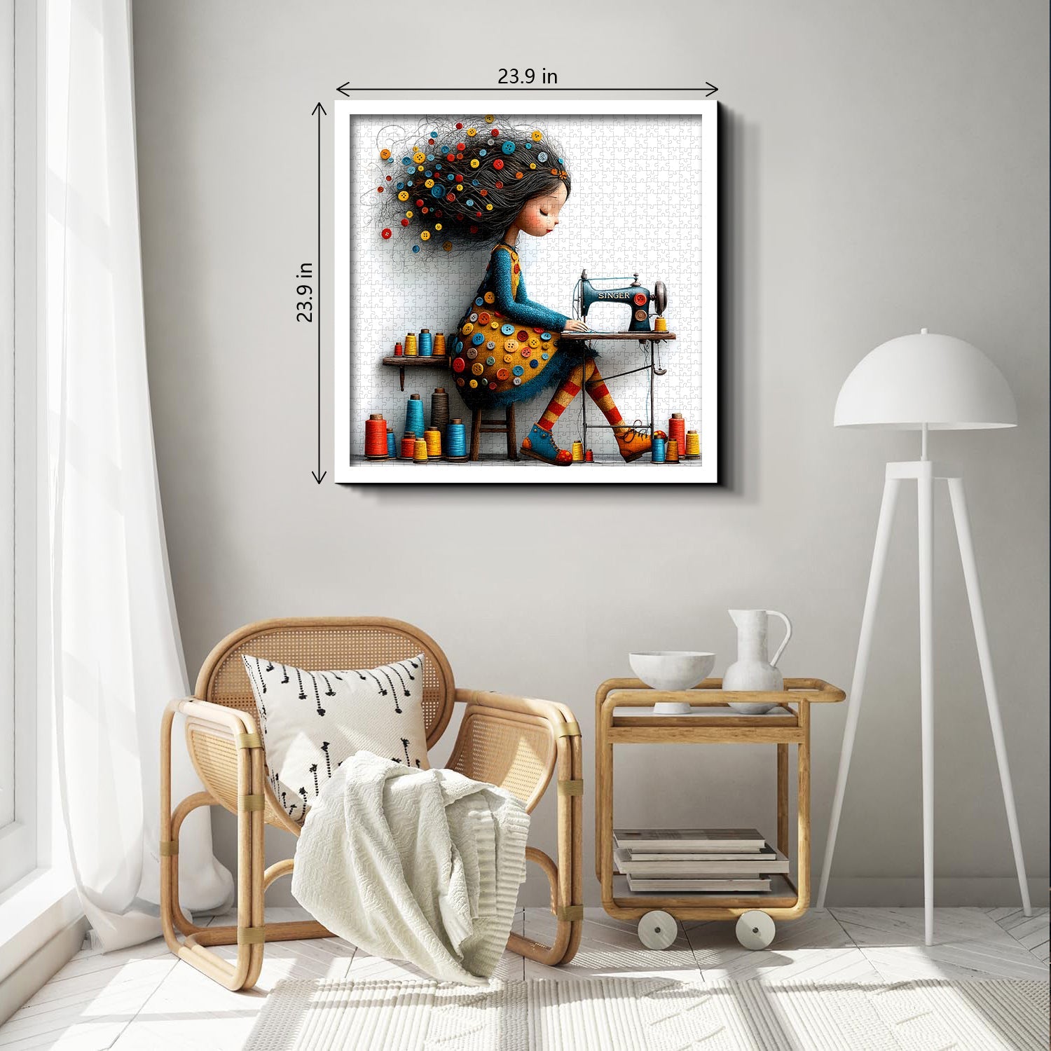 Sewing Girl Jigsaw Puzzle 1000 Pieces