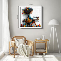 Sewing Girl Jigsaw Puzzle 1000 Pieces