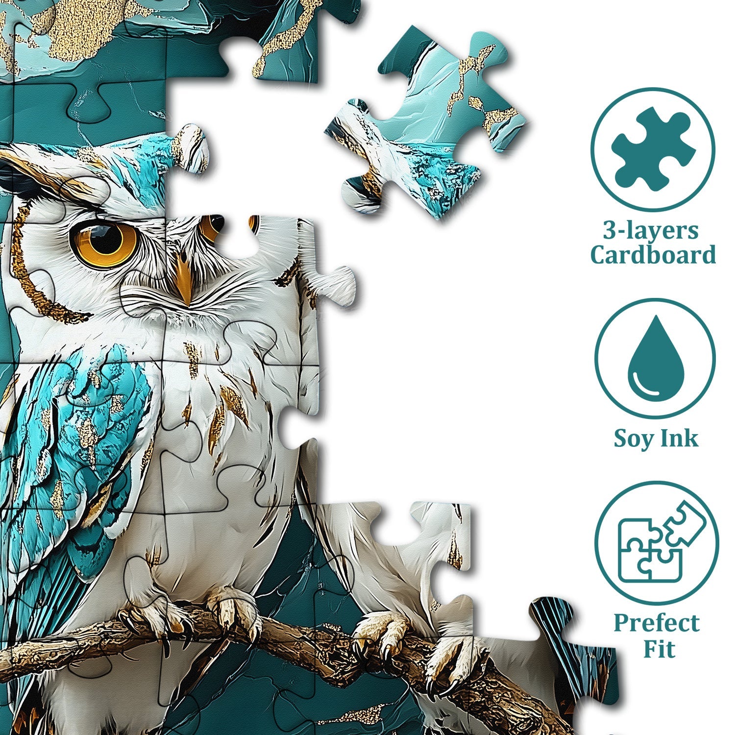 Puzzle 1000 Pièces Hiboux en Marbre