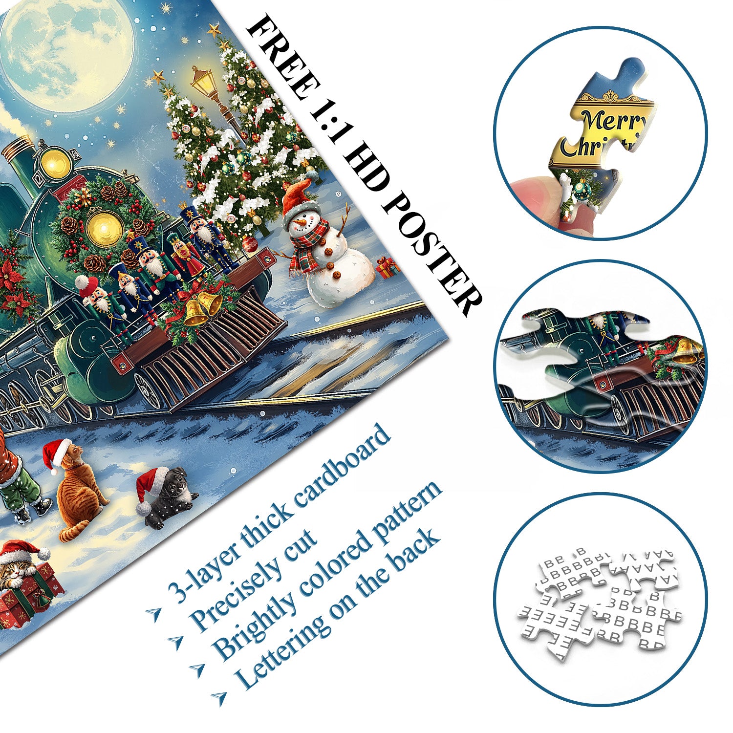Christmas Train Jigsaw Puzzle 1000 Pieces