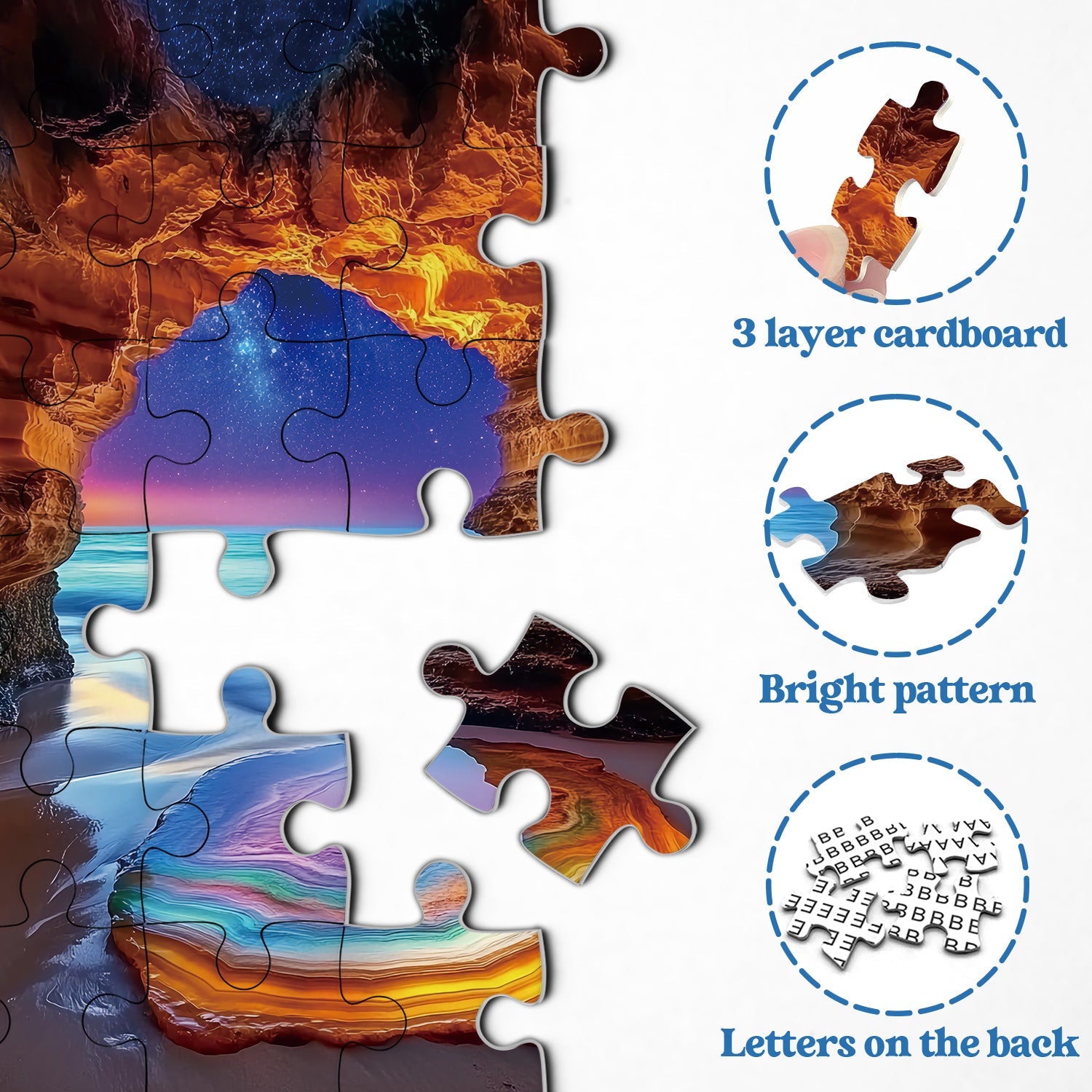 Puzzle 1000 Pièces Grotte Lumineuse