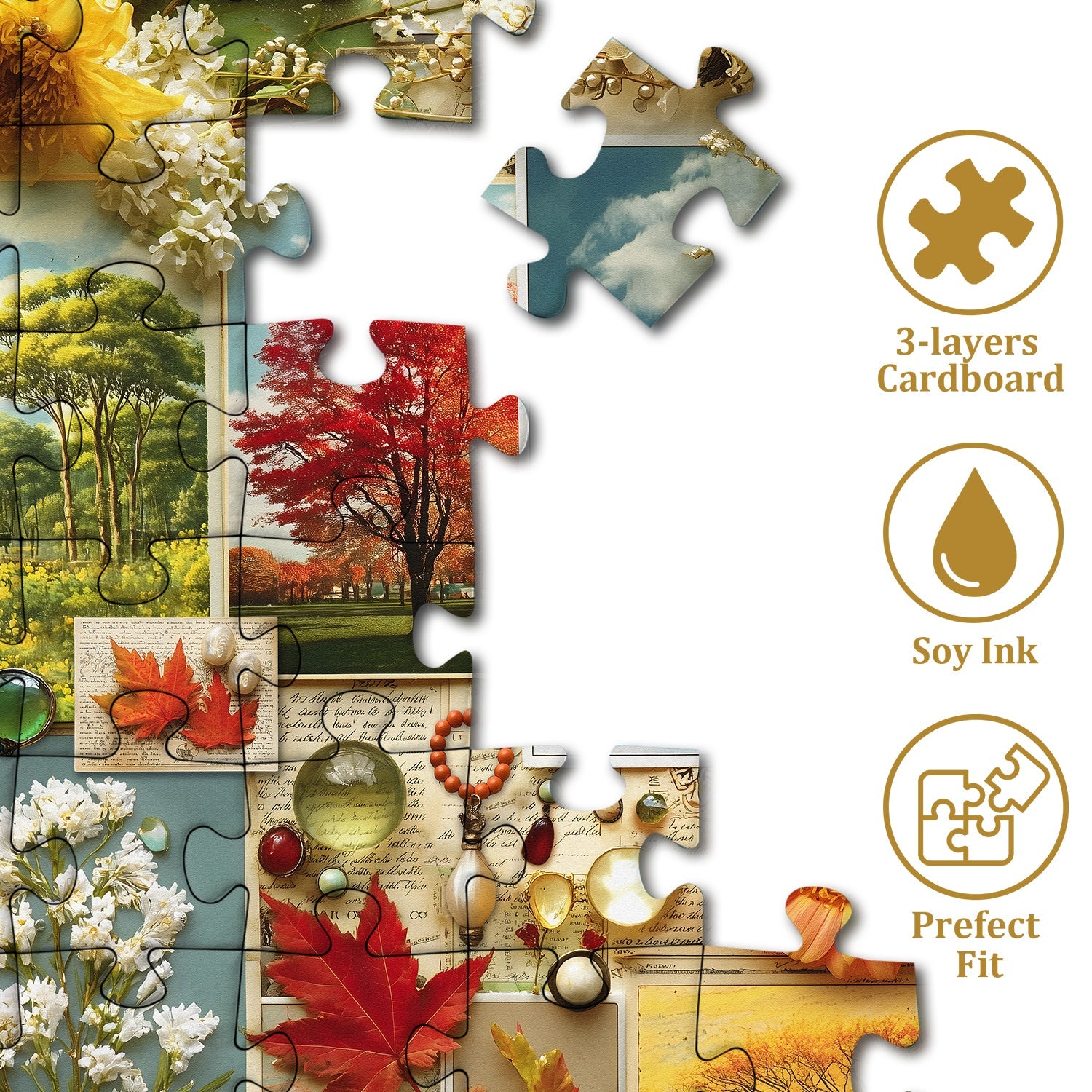Letters of the Seasons Jigsaw Puzzle 1000 Pieces