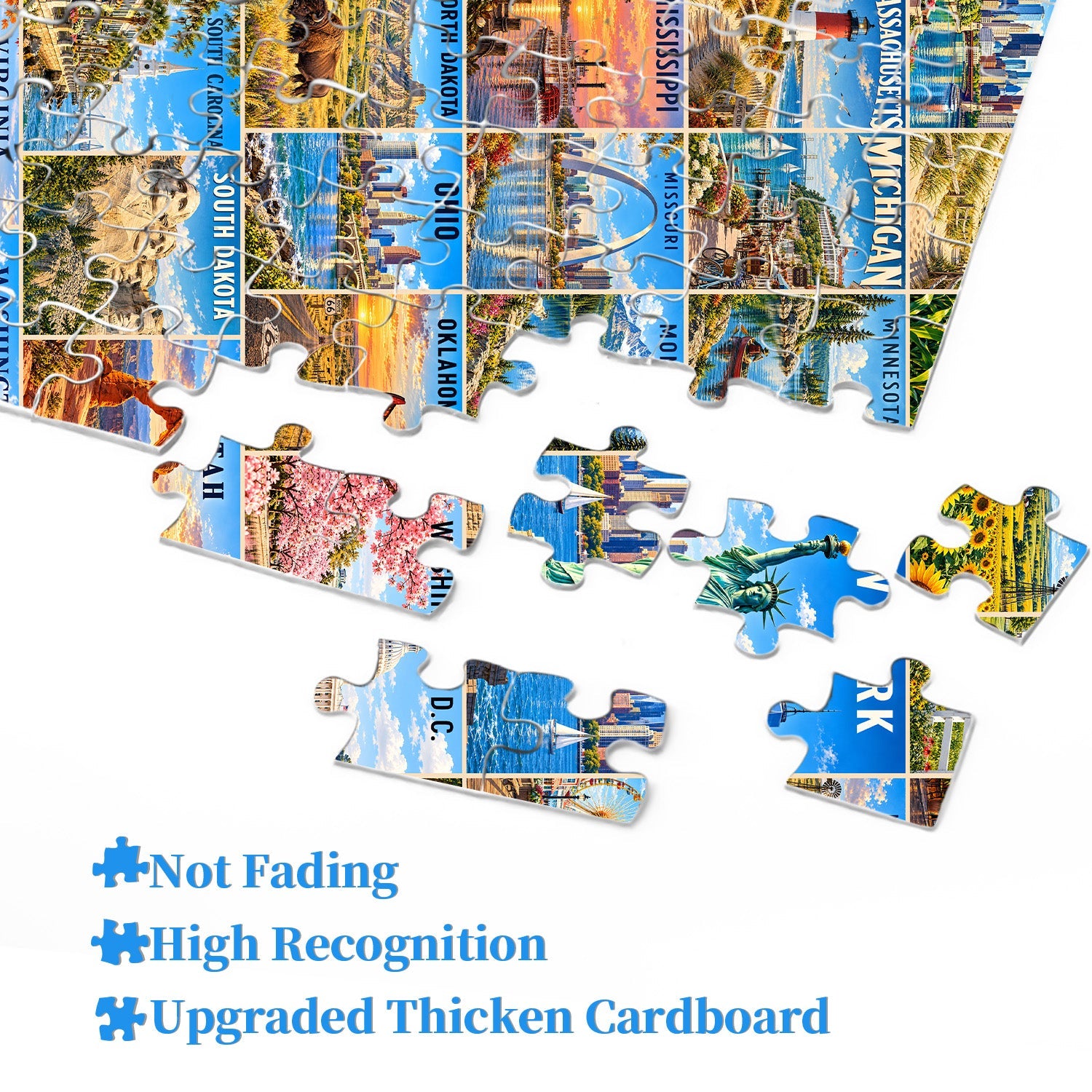 50 States & Washington, D.C Jigsaw Puzzle 1000 Piece