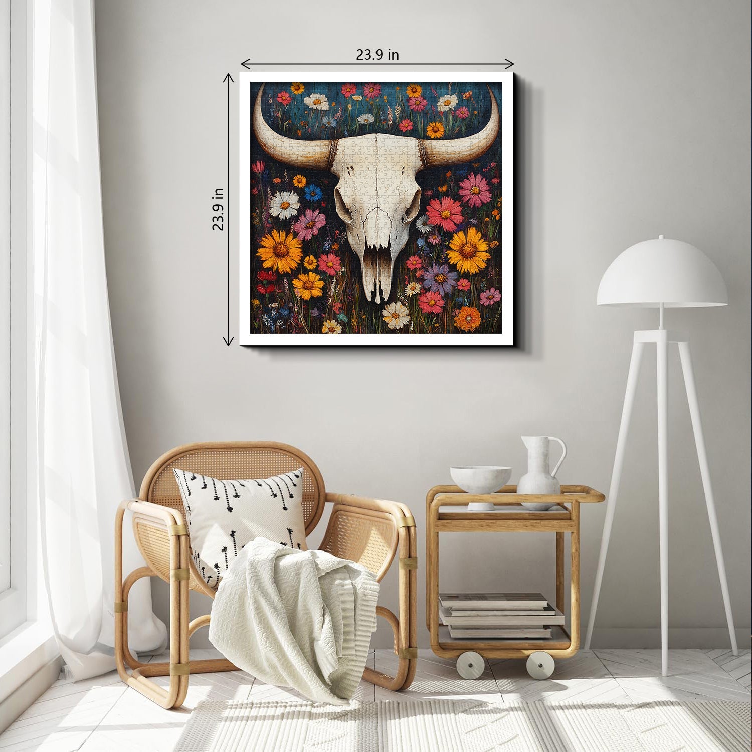 Wildflower Skull Jigsaw Puzzle 1000 Pieces