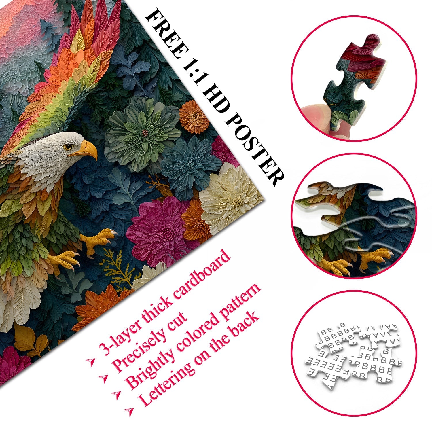Puzzle en bois Eagle Leaf 1000 pièces