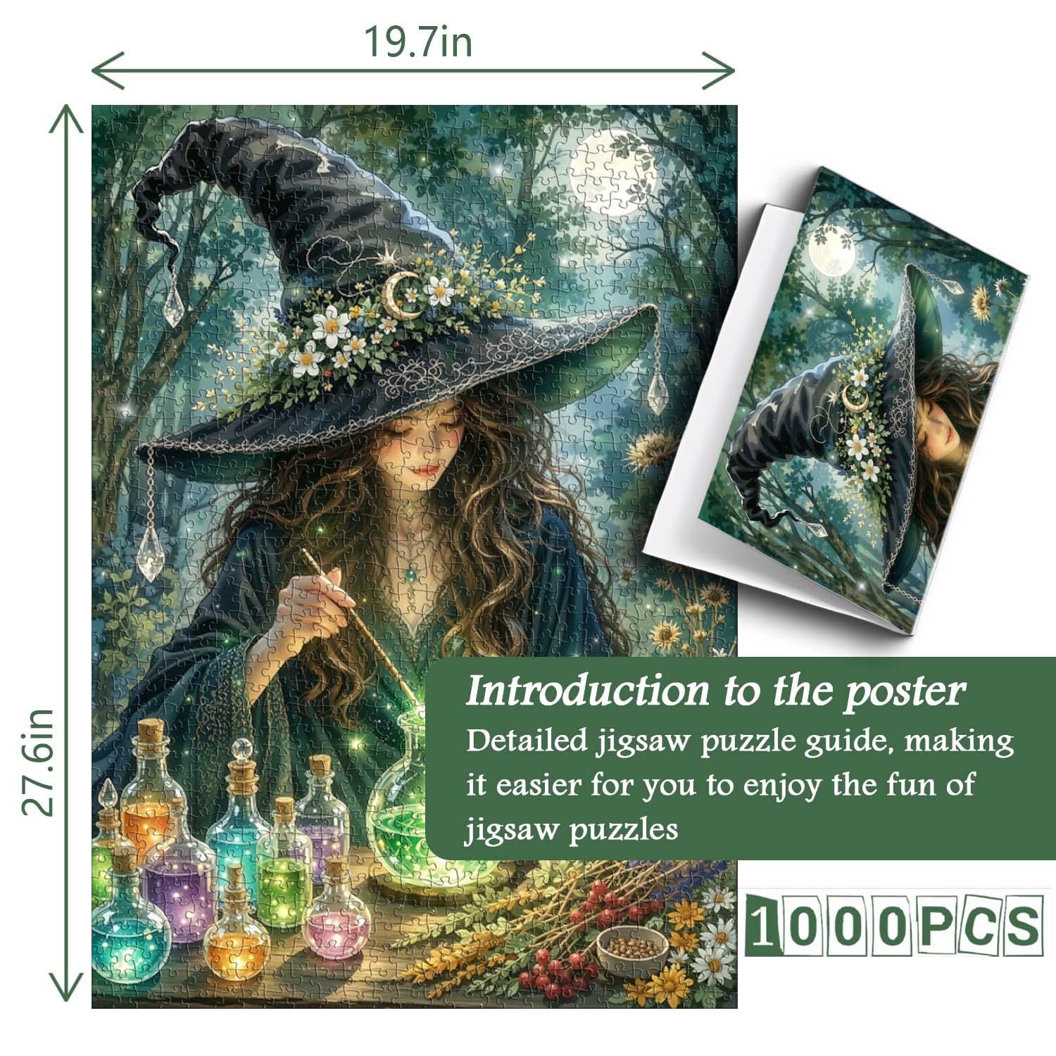 Spirit Moon Witch Jigsaw Puzzle 1000 Piece