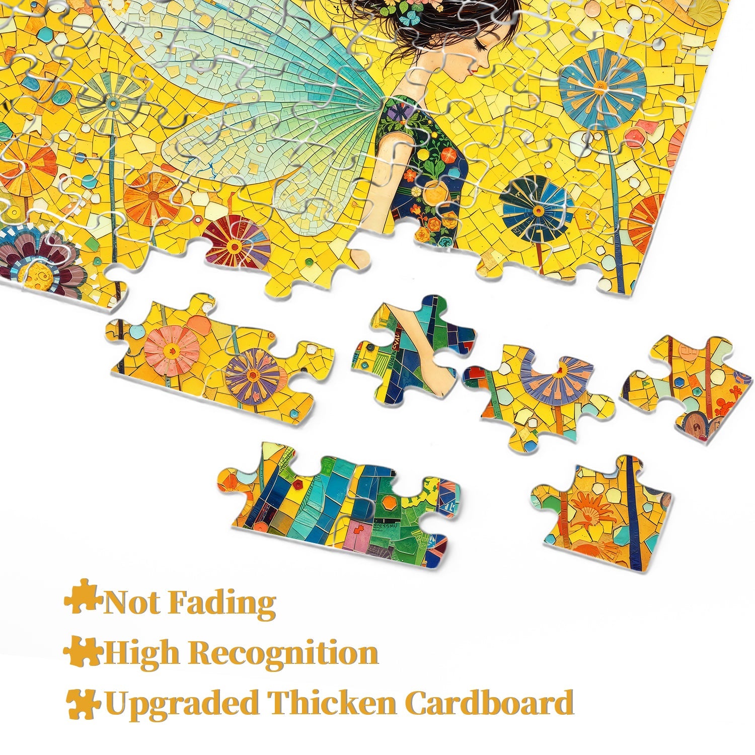 Mosaic Flower Fairy Jigsaw Puzzle 1000 Pieces