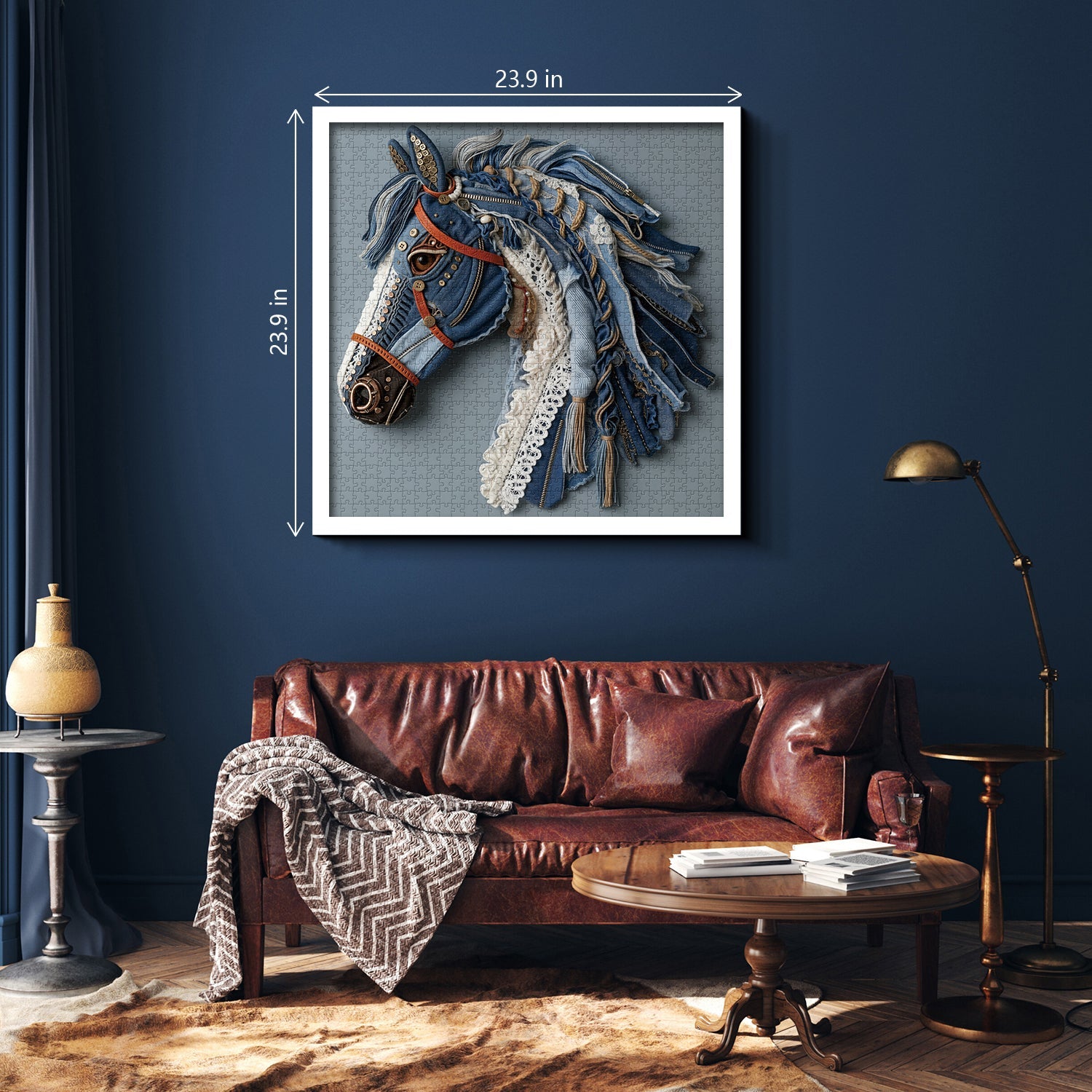 Puzzle Cheval en Denim 1000 Pièces