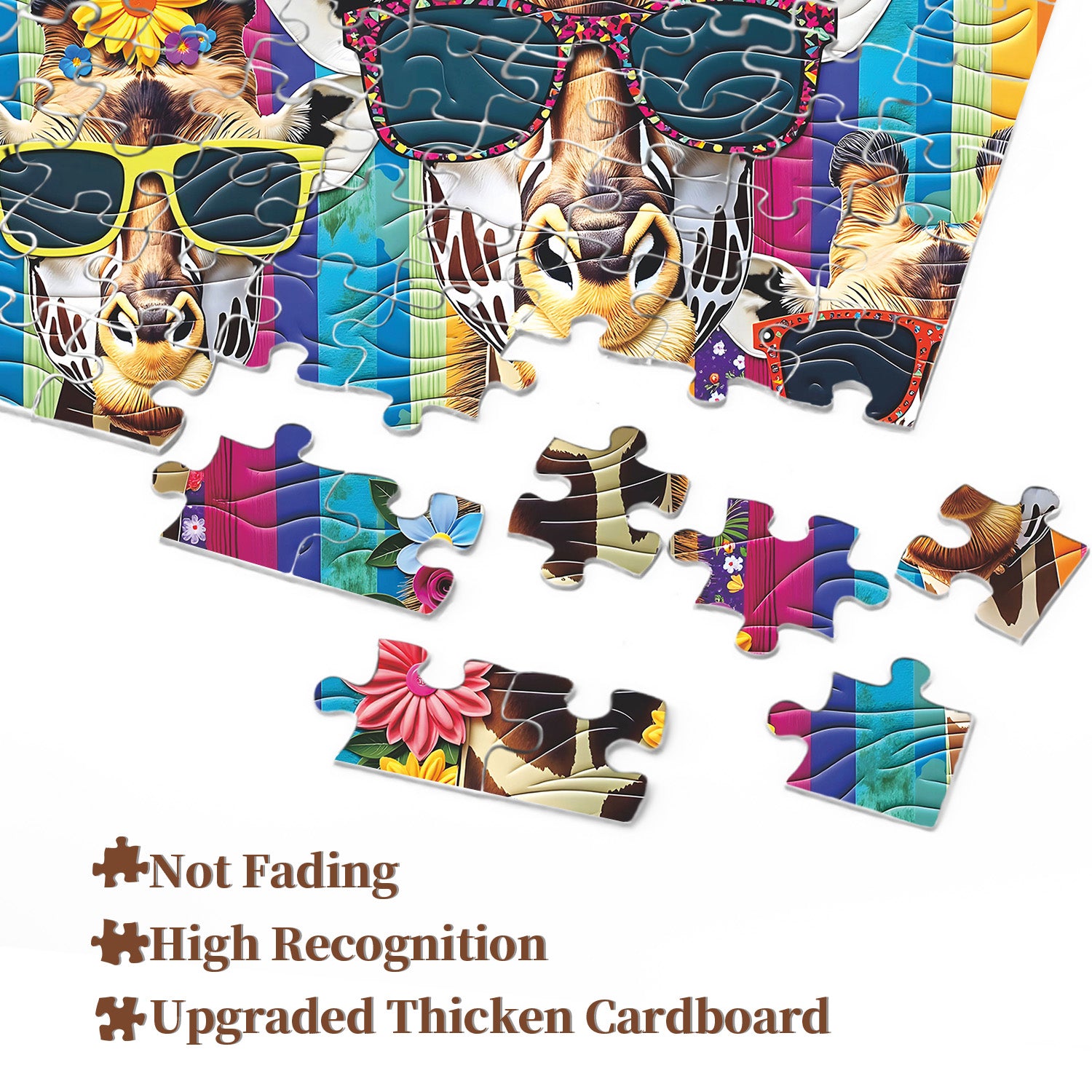 Fabric Giraffe Jigsaw Puzzles 1000 Pieces