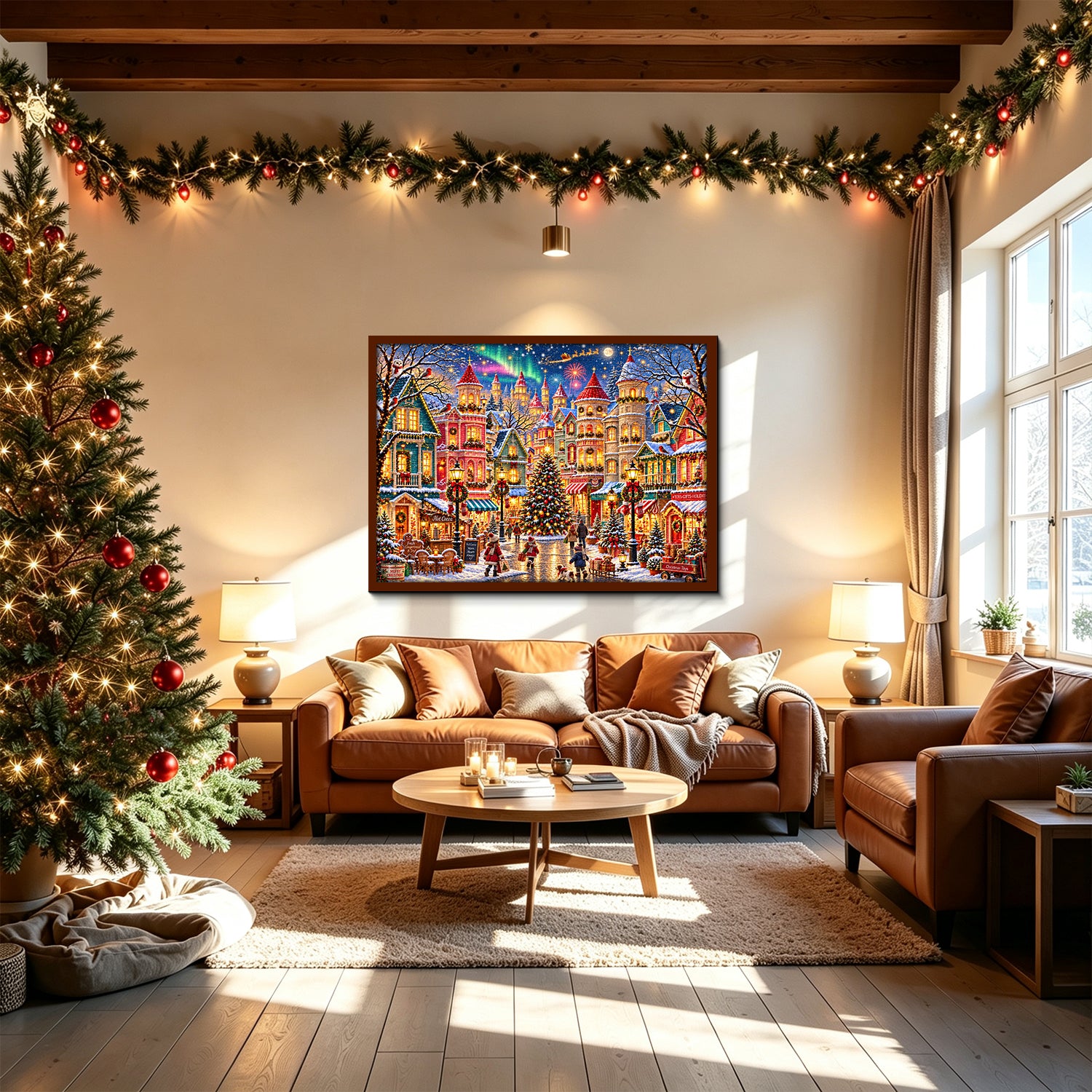 Aurora Holiday Village Jigsaw Puzzle 1000 Pieces