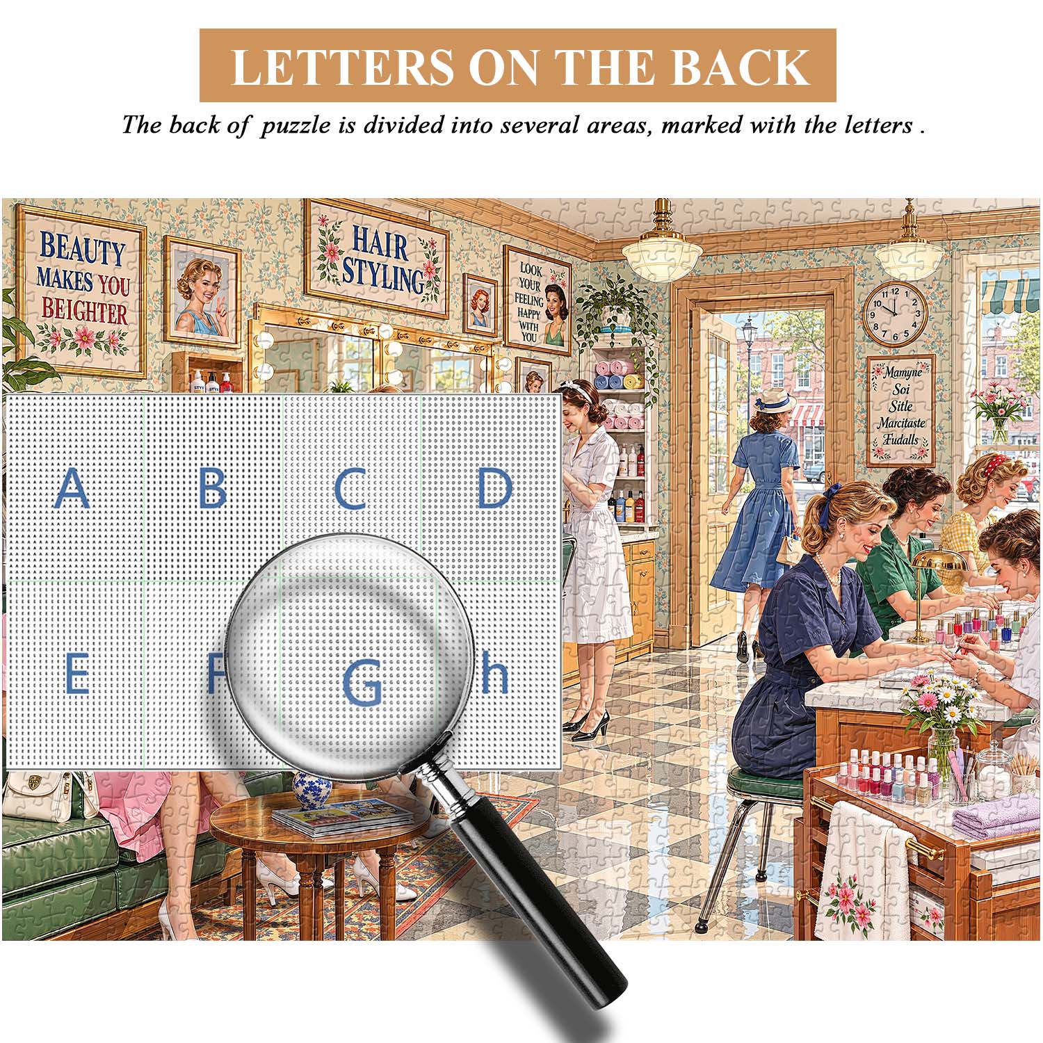 Retro Salon Jigsaw  Puzzle 1000 Piece