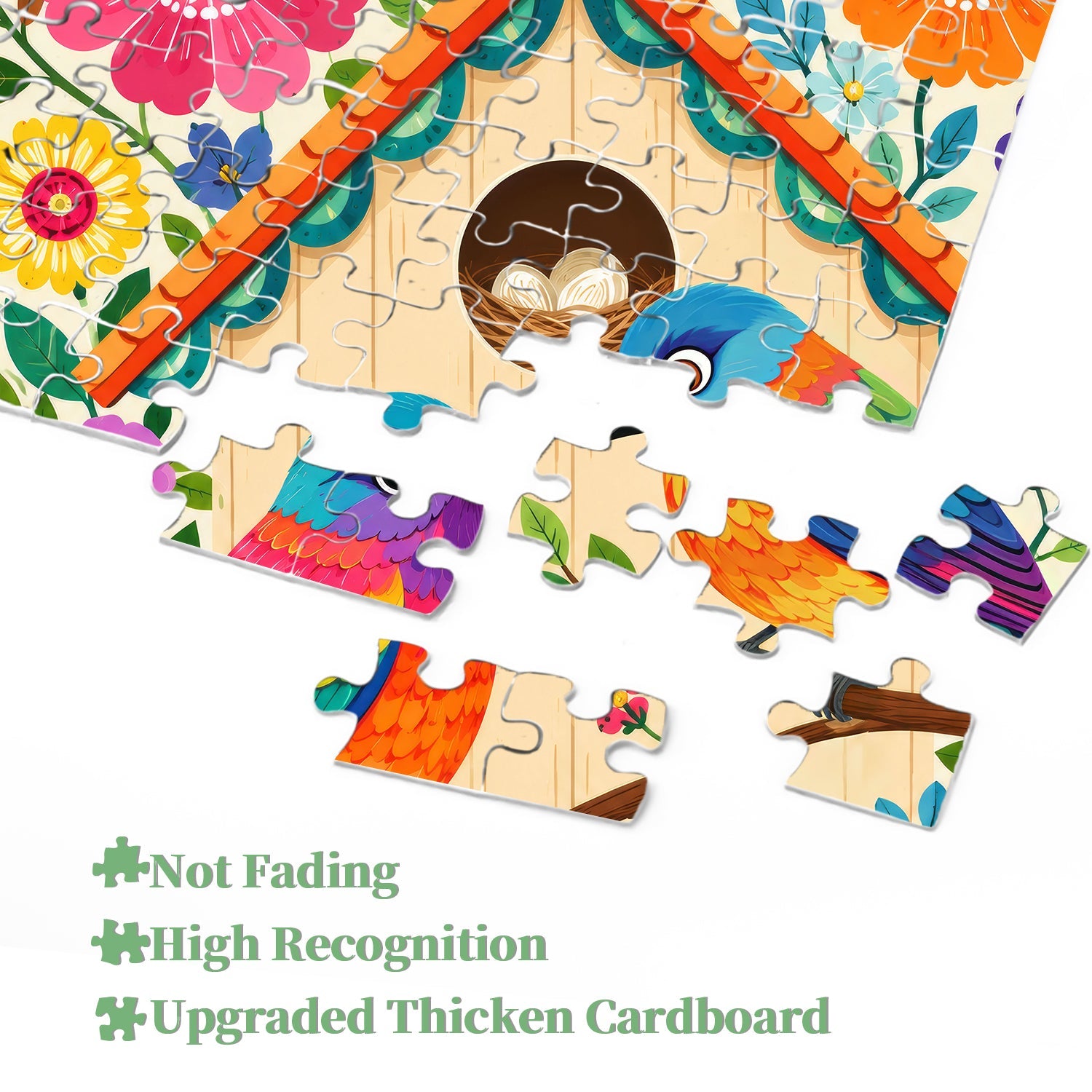 Floral Bird Cottage Jigsaw Puzzle 1000 Piece