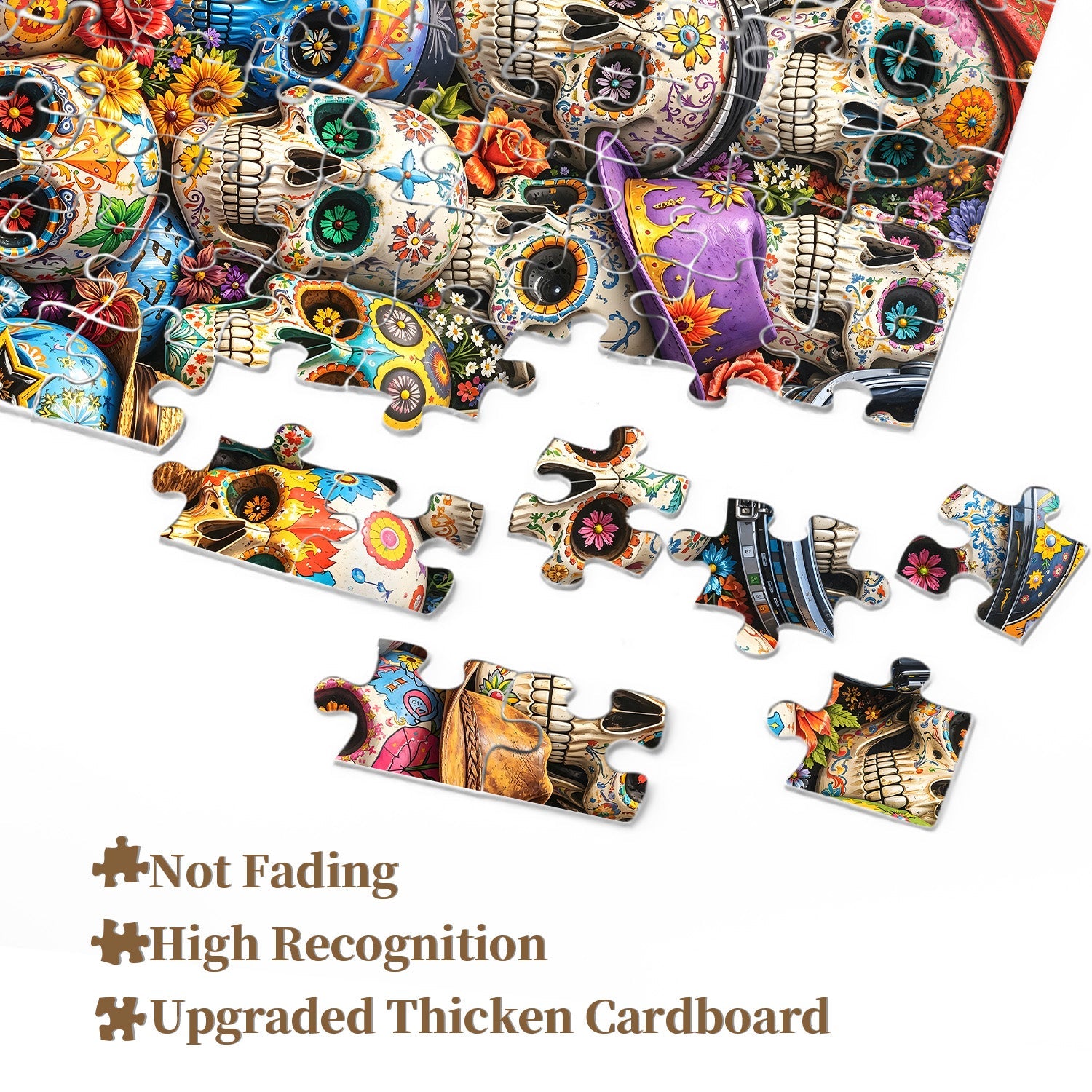 Varied Floral Skulls Jigsaw Puzzle 1000 Piece