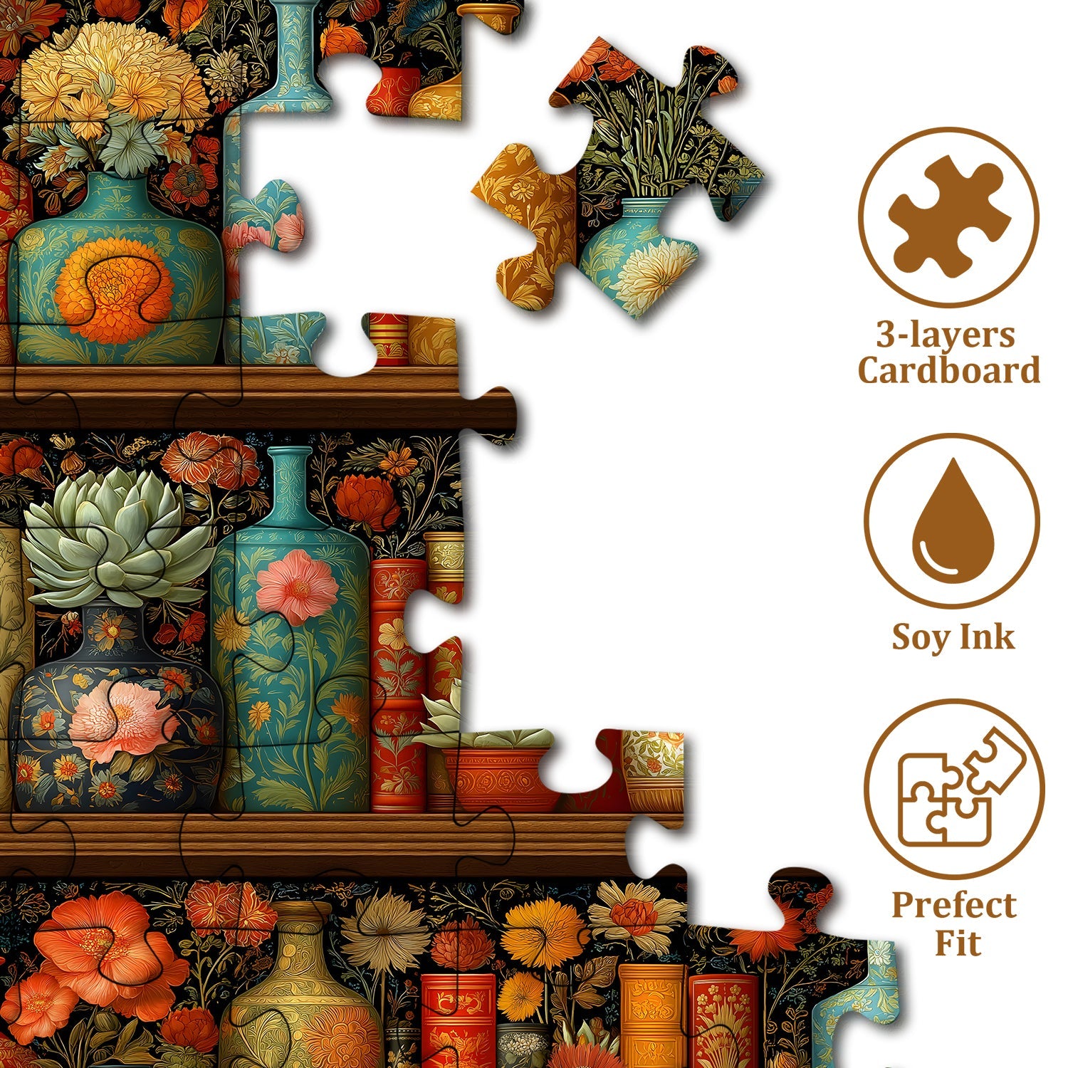 Blooming Bookshelf Jigsaw Puzzle 1000 Pieces