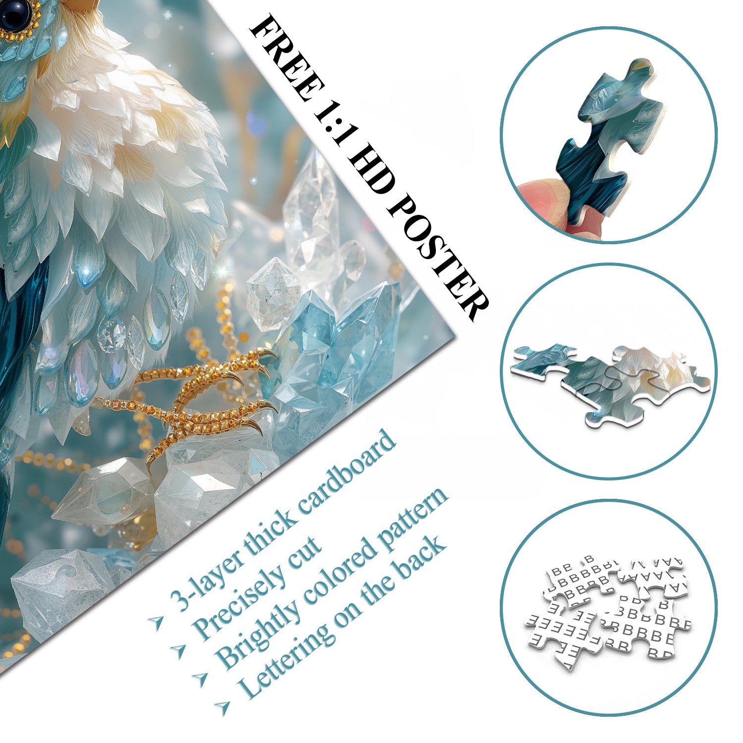 Crystal Bird Jigsaw Puzzle 1000 Pieces