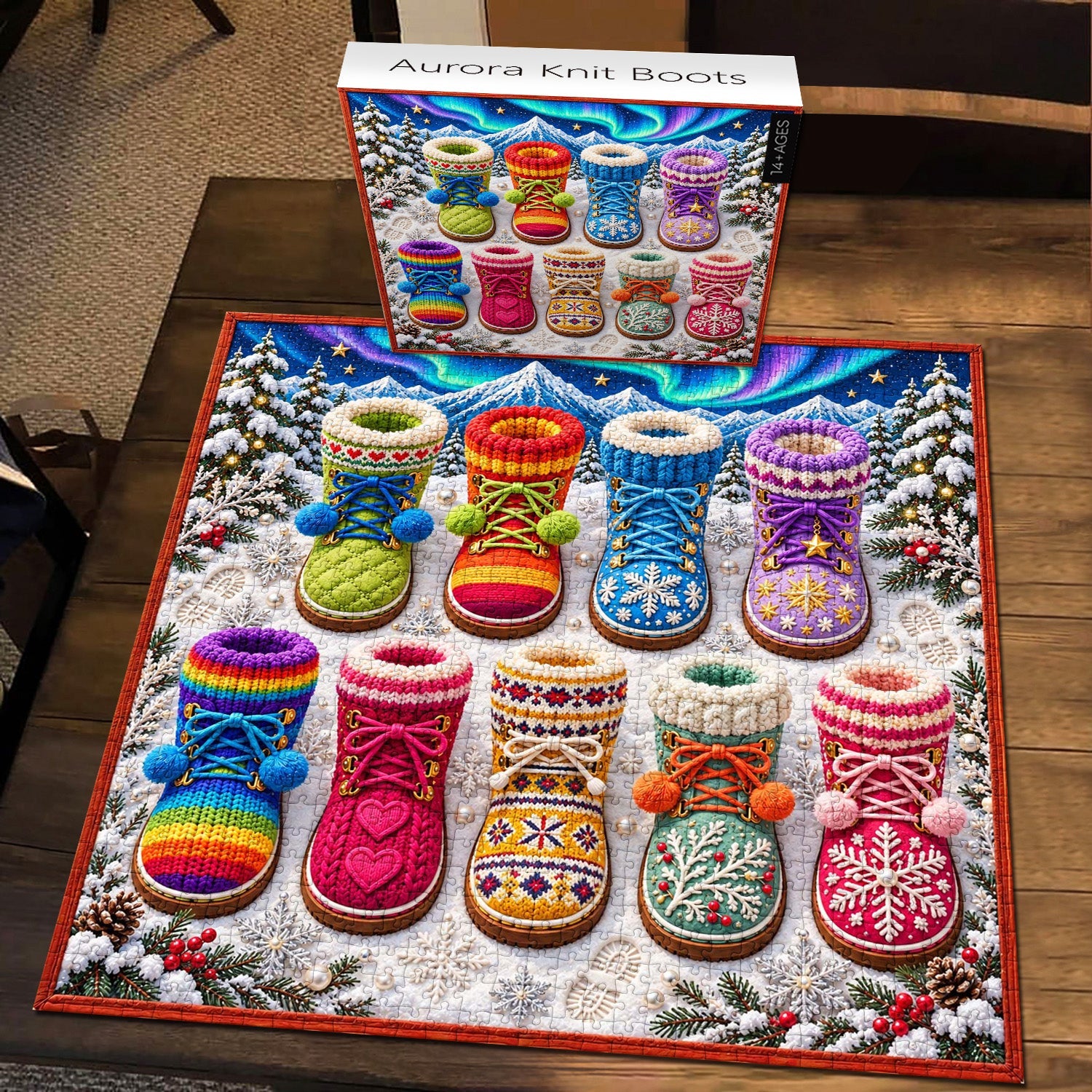 Aurora Knit Boots Jigsaw Puzzle 1000 Pieces