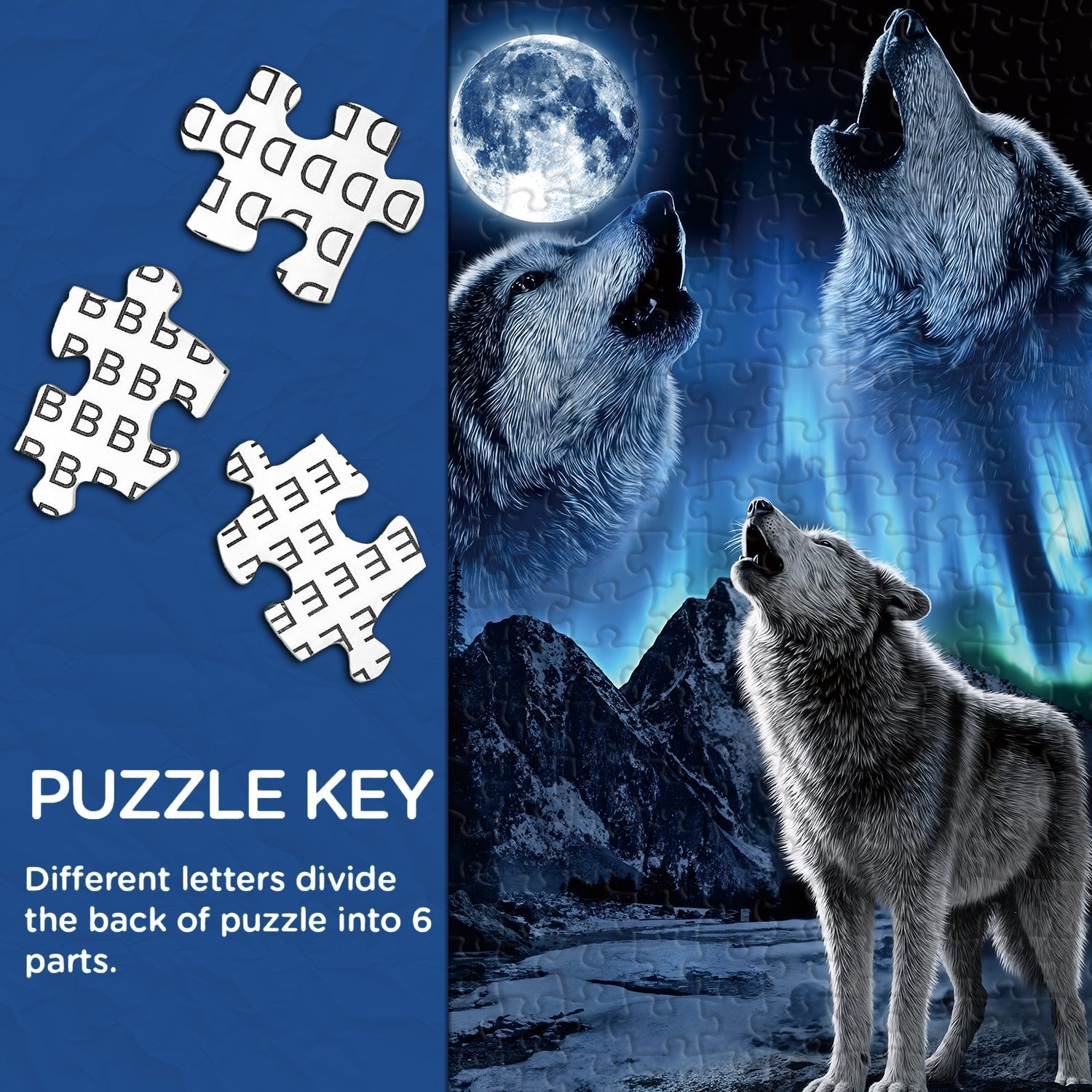 Star Night Wolf Jigsaw Puzzle 1000 Pieces