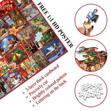 Christmas Illustration Advent Calendar Jigsaw Puzzle 1000 Pieces