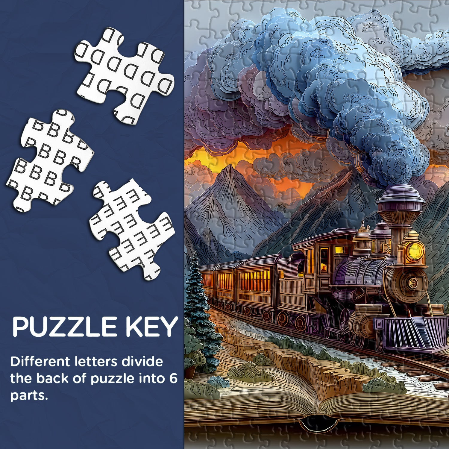 Book Page Rail Journey Jigsaw Puzzle 1000 Pieces