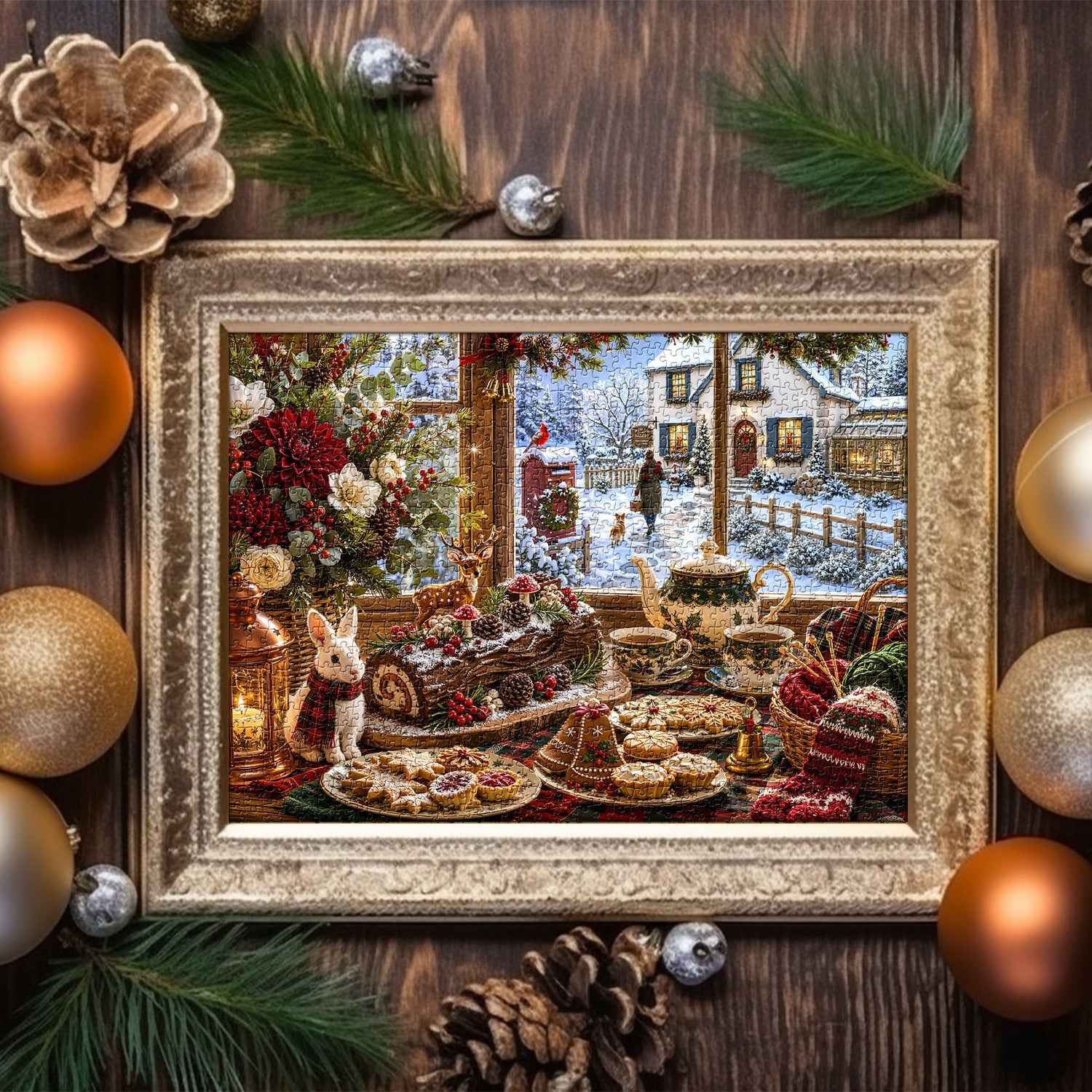 Christmas Window Feast Jigsaw Puzzle 1000 Pieces