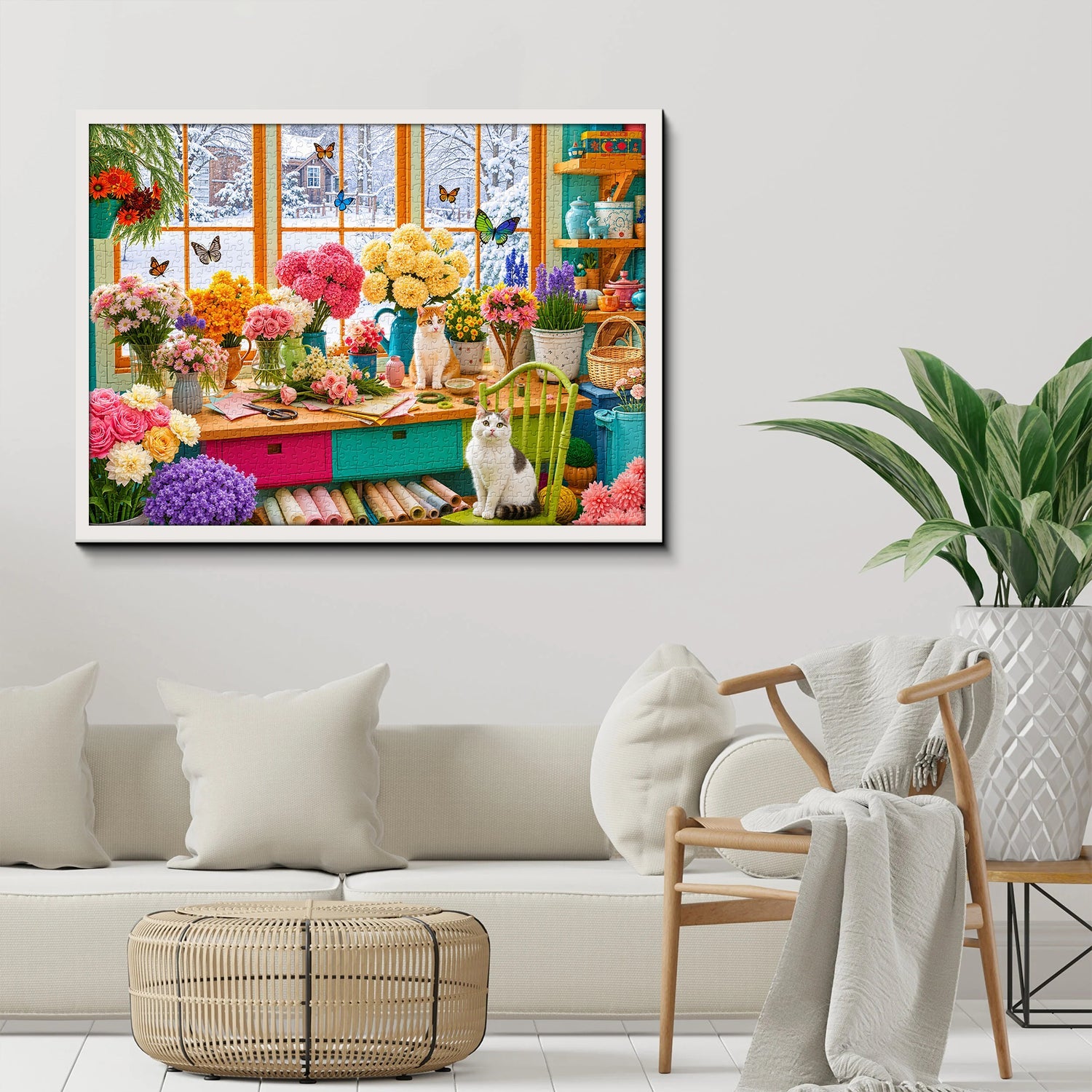 Snowy Flower Studio Jigsaw Puzzle 1000 Piece