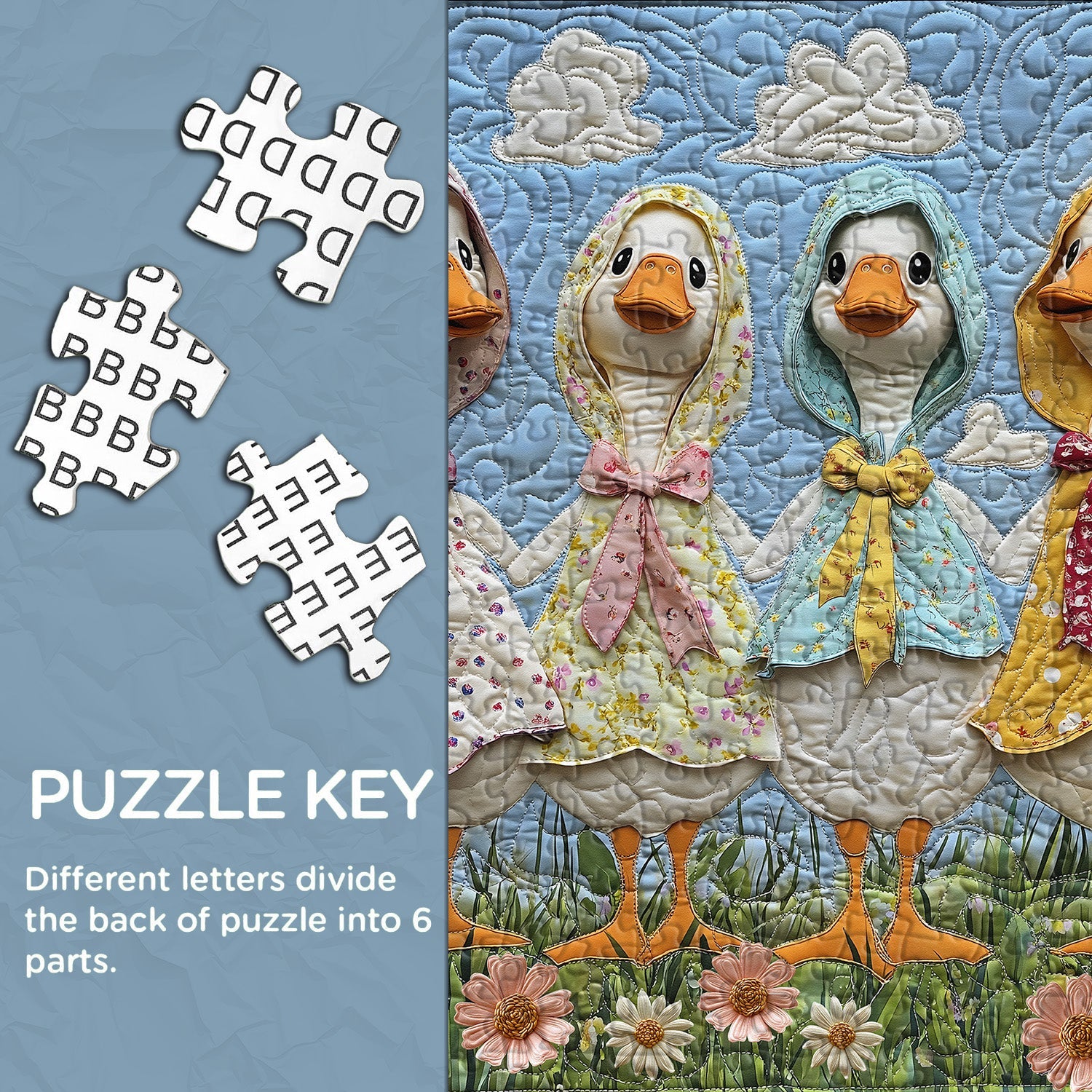 Patchwork Ducks Jigsaw Puzzle 1000 Pieces