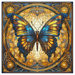 Puzzle en bois de 1000 pièces - Papillon lumineux