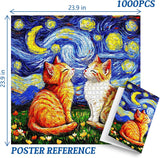 Kittens Under Stars Jigsaw Puzzle 1000 Pieces