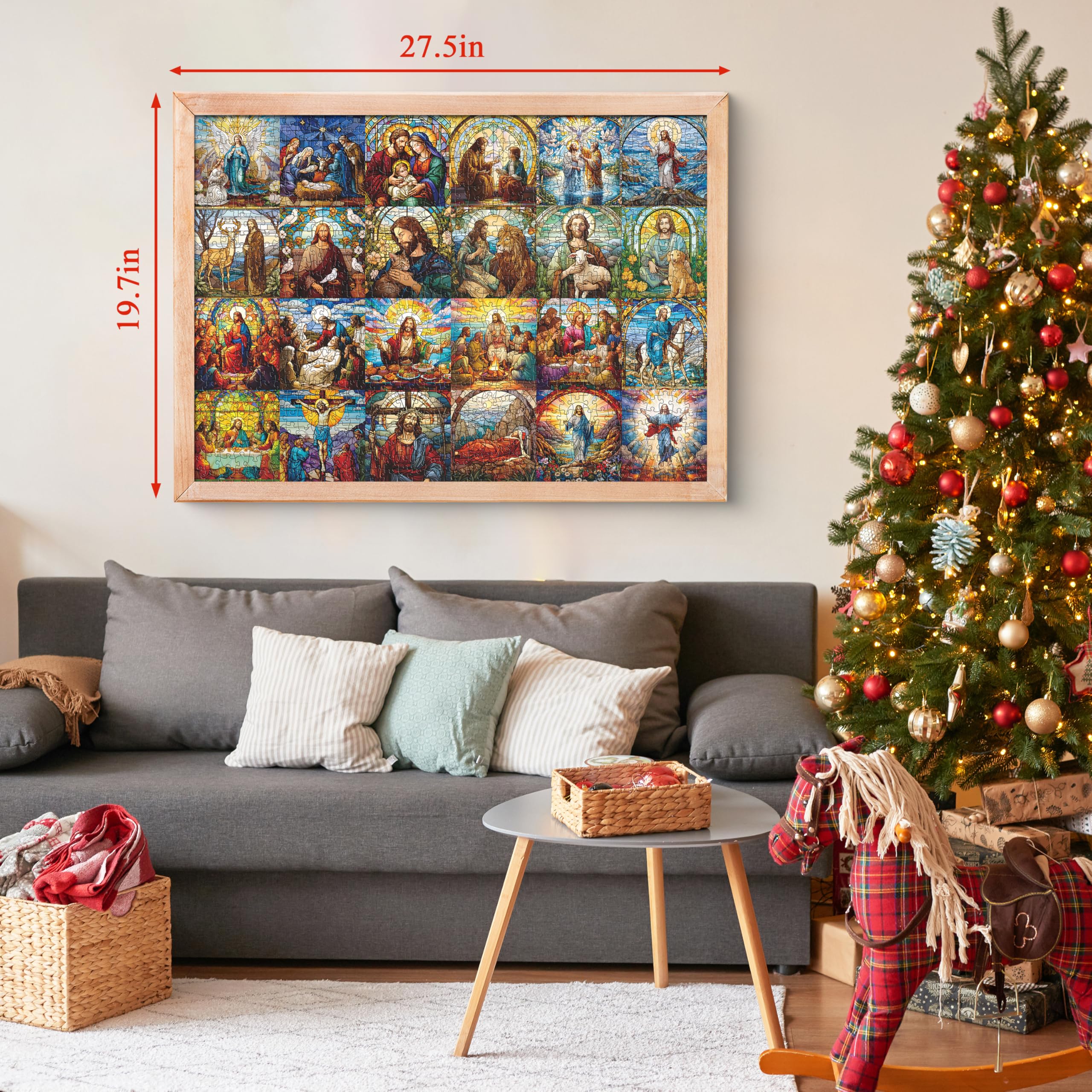 2024 Jigsaw Puzzle Advent Calendar - 24 Days Countdown, 1000 Piece Christmas Puzzle For Adults & Kids (27.5x19.7 In)