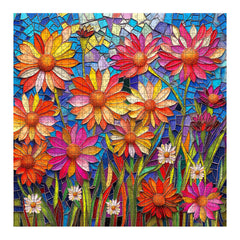 Puzzle en bois de fleurs en mosaïque 1000 pièces