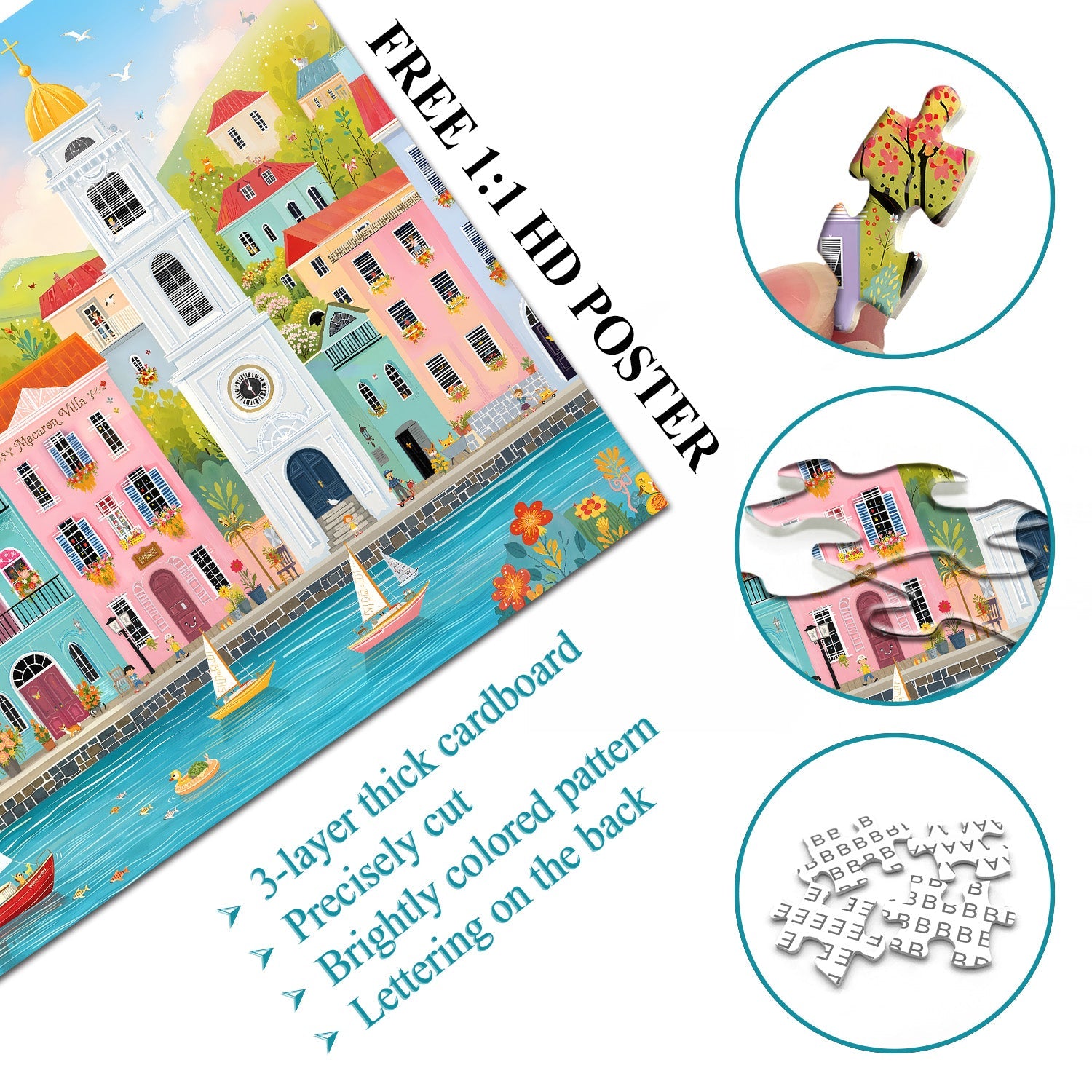 Macaron Villa Jigsaw Puzzle 1000 Piece
