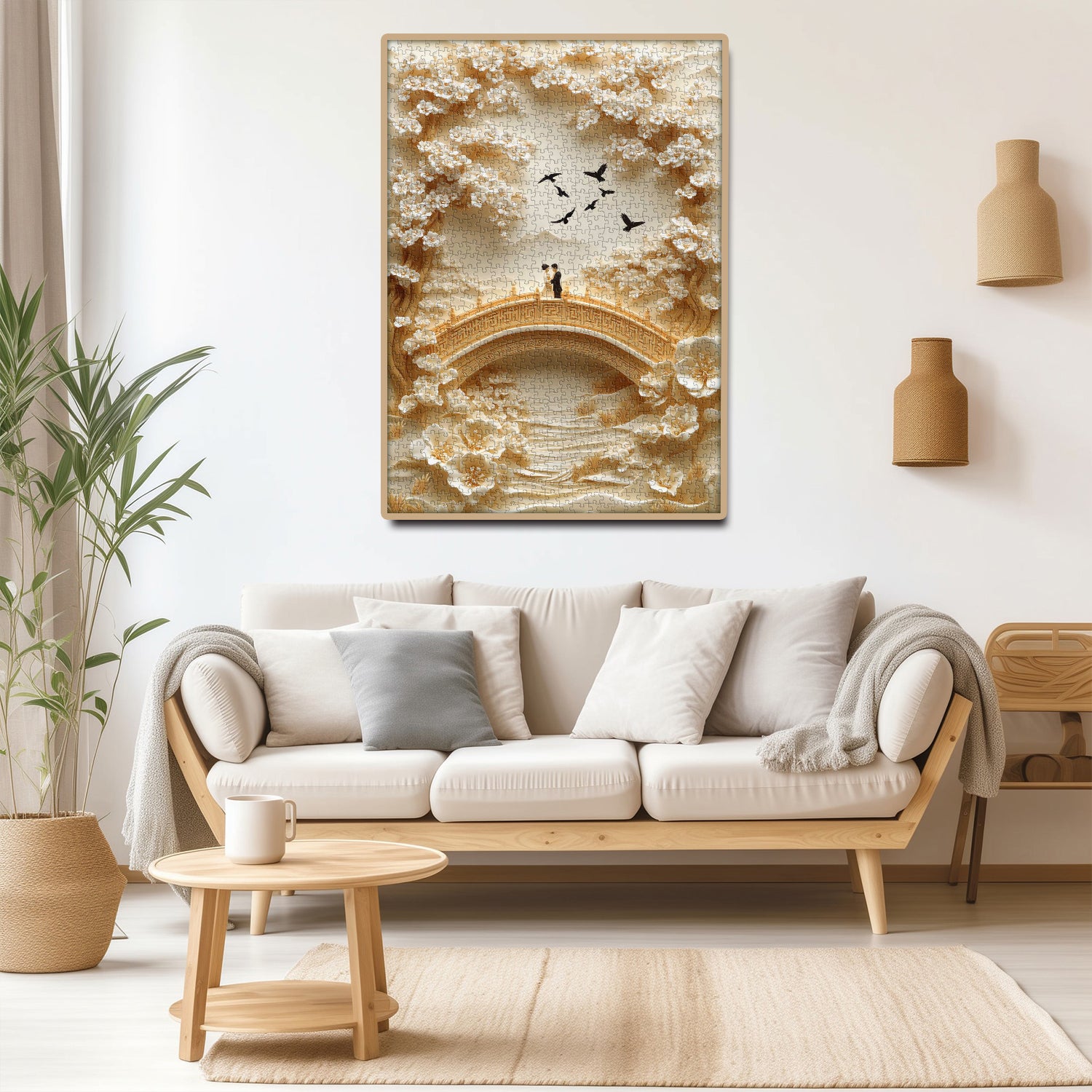 Golden Lovers Bridge Jigsaw Puzzle 1000 Pieces