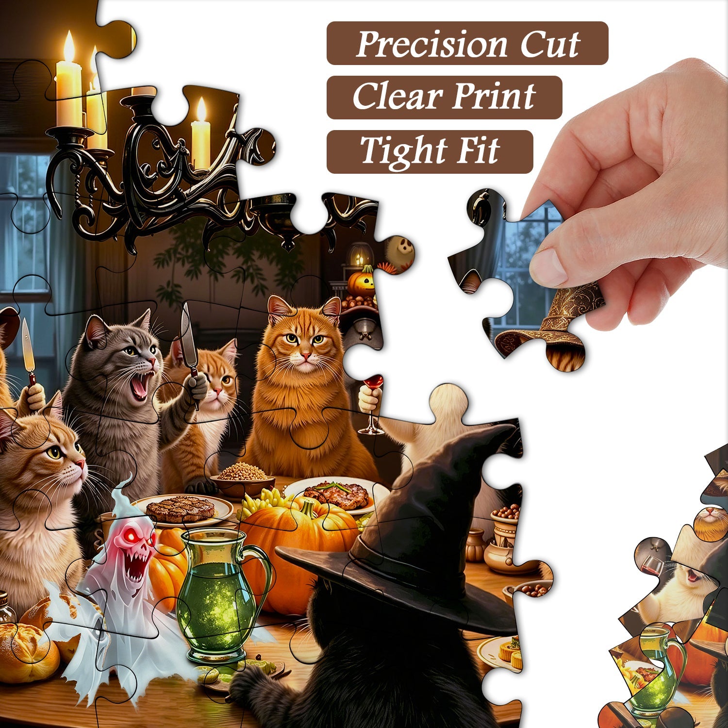 Halloween Feline Supper Jigsaw Puzzle 1000 Piece