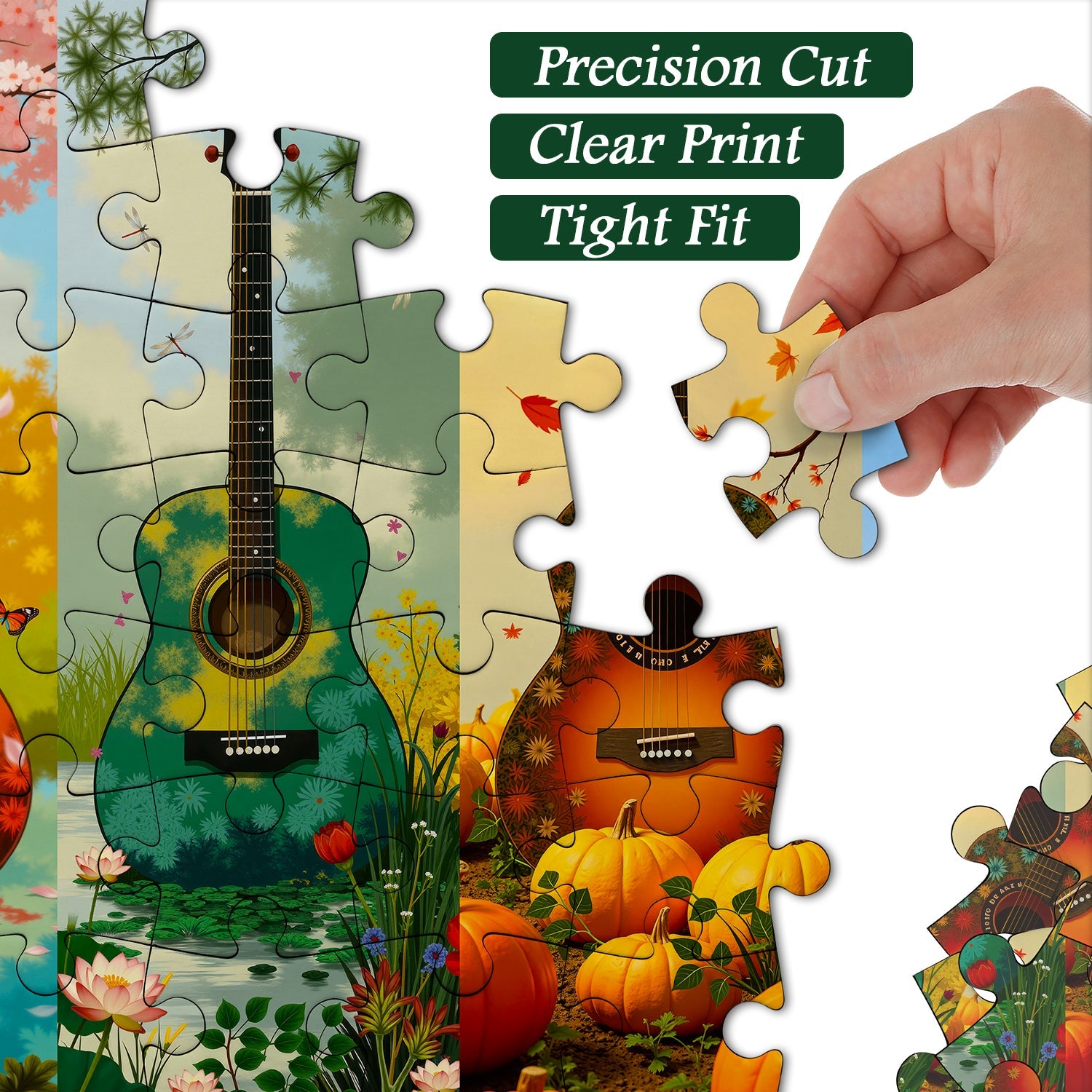 Four Seasons Guitar Jigsaw Puzzle 1000 Pieces