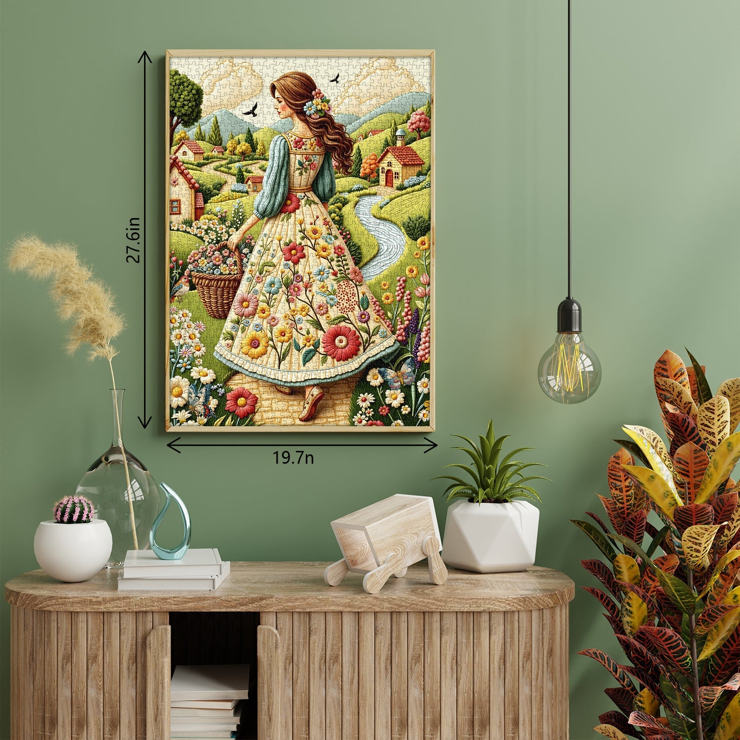 Floral Country Lady Jigsaw Puzzle 1000 Pieces