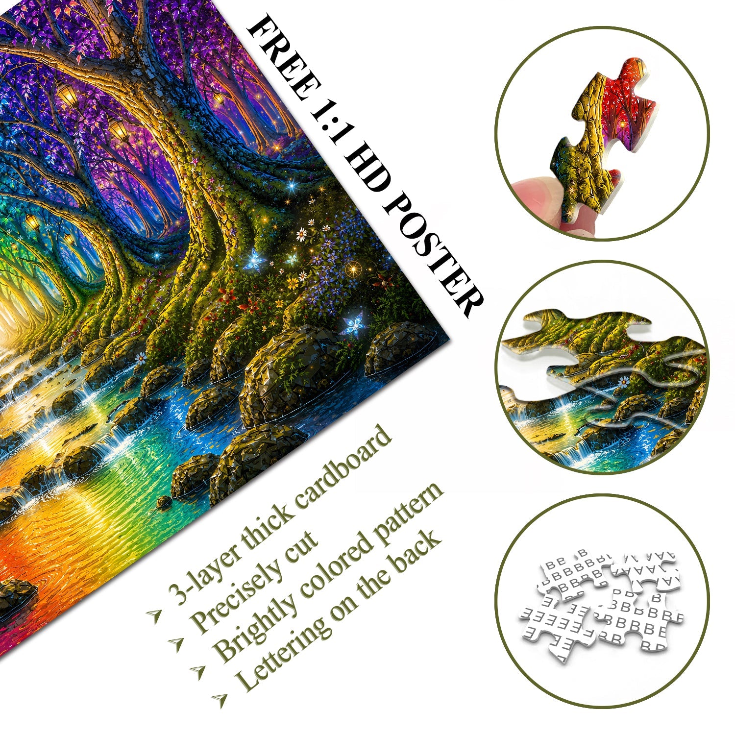 Rainbow Tree Corridor Jigsaw Puzzle 1000 Pieces
