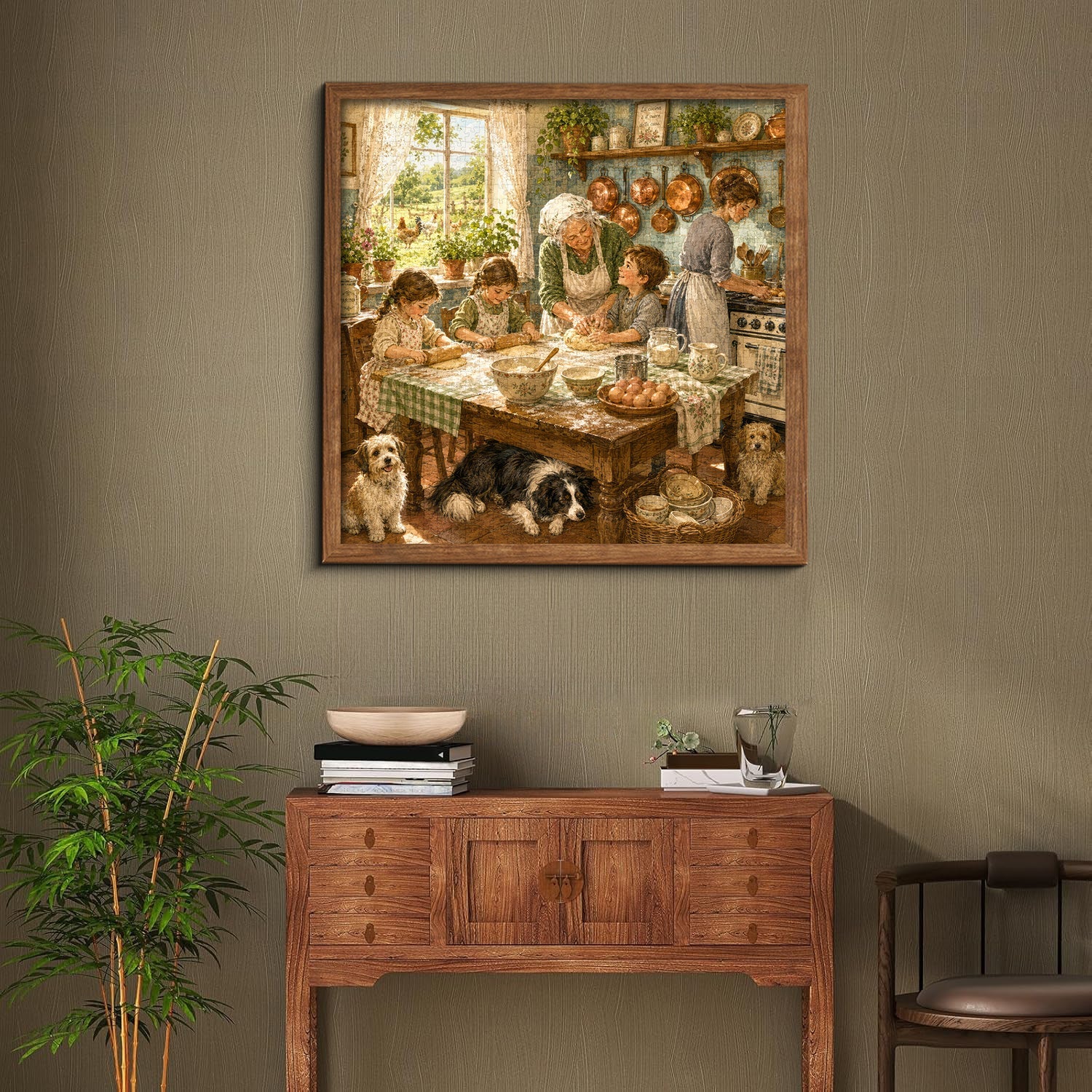 Grandma's Baking Lesson Jigsaw Puzzle 1000 Piece