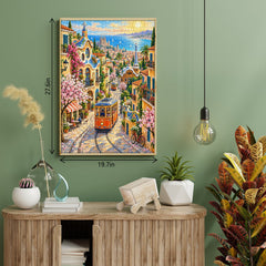 Barcelona Spring Tram Jigsaw Puzzle 1000 Pieces