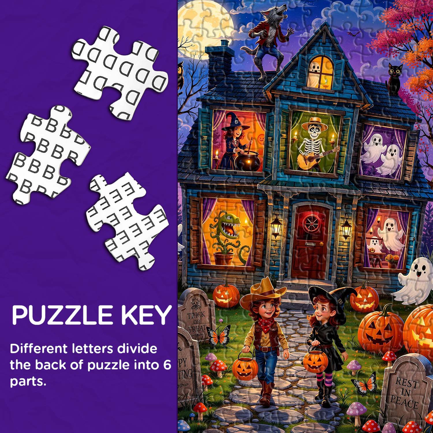 Moonlit Haunted House Jigsaw Puzzle 1000 Piece