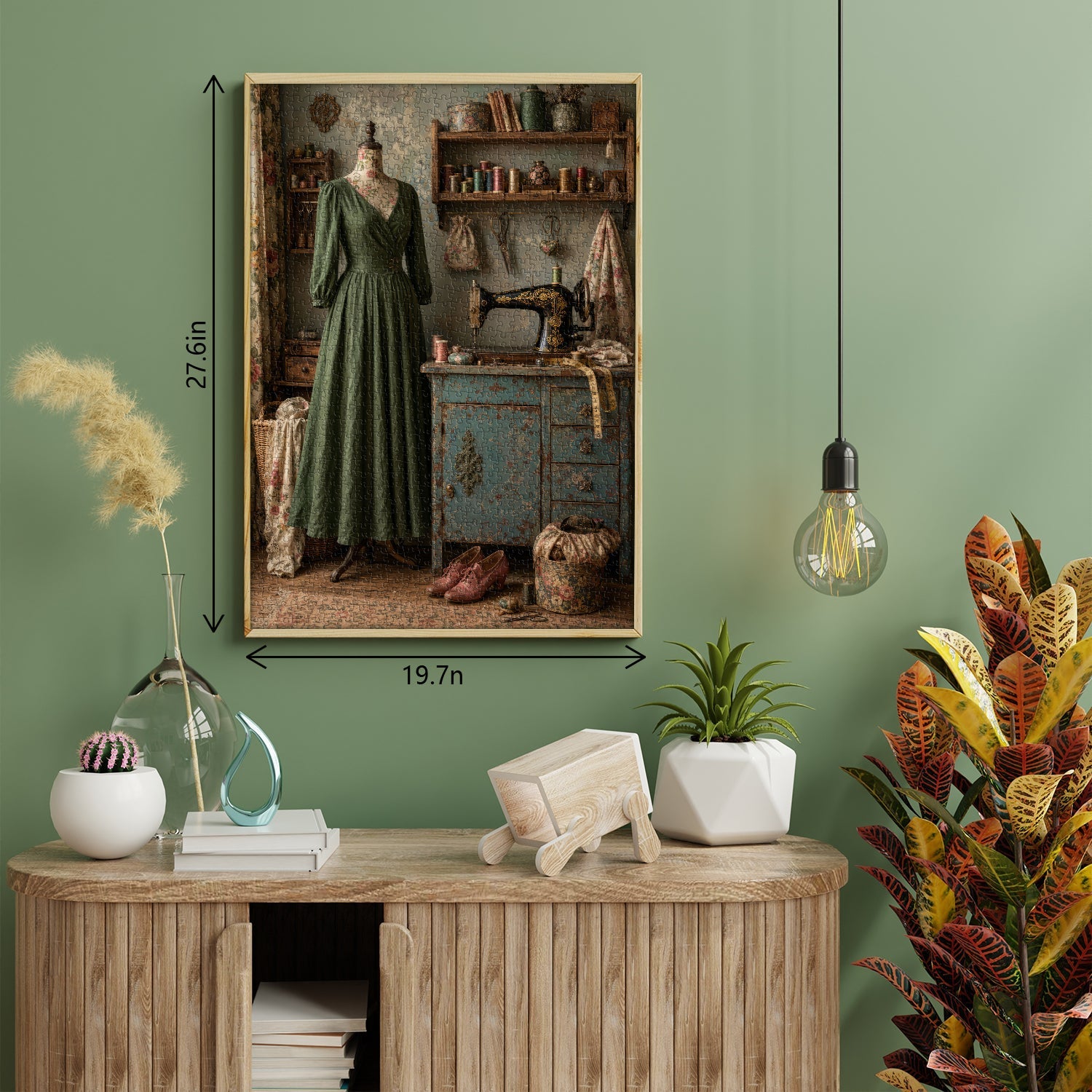 Vintage Sewing Nook Jigsaw Puzzle 1000 Piece